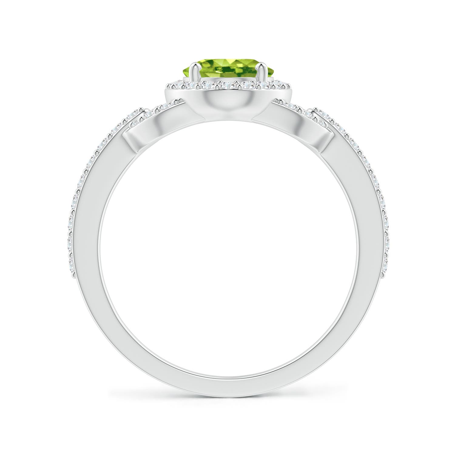 AAA - Peridot / 1.72 CT / 14 KT White Gold