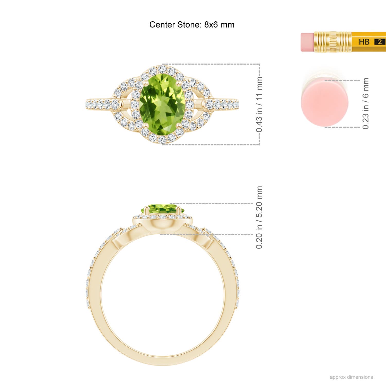 AAA - Peridot / 1.72 CT / 14 KT Yellow Gold