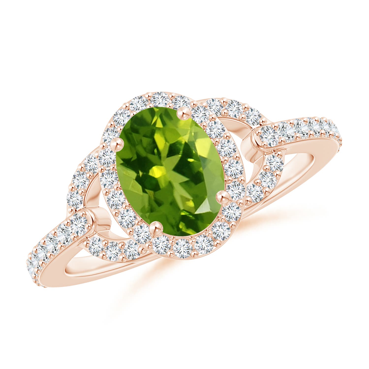 AAAA - Peridot / 1.72 CT / 14 KT Rose Gold