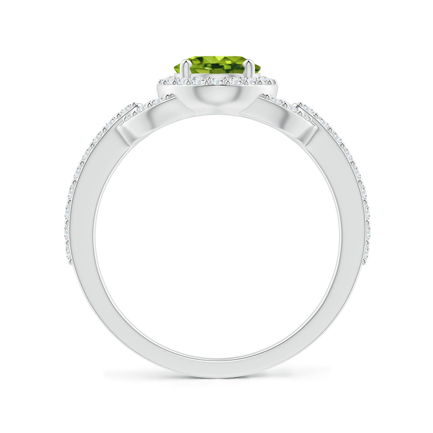 AAAA - Peridot / 1.72 CT / 14 KT White Gold