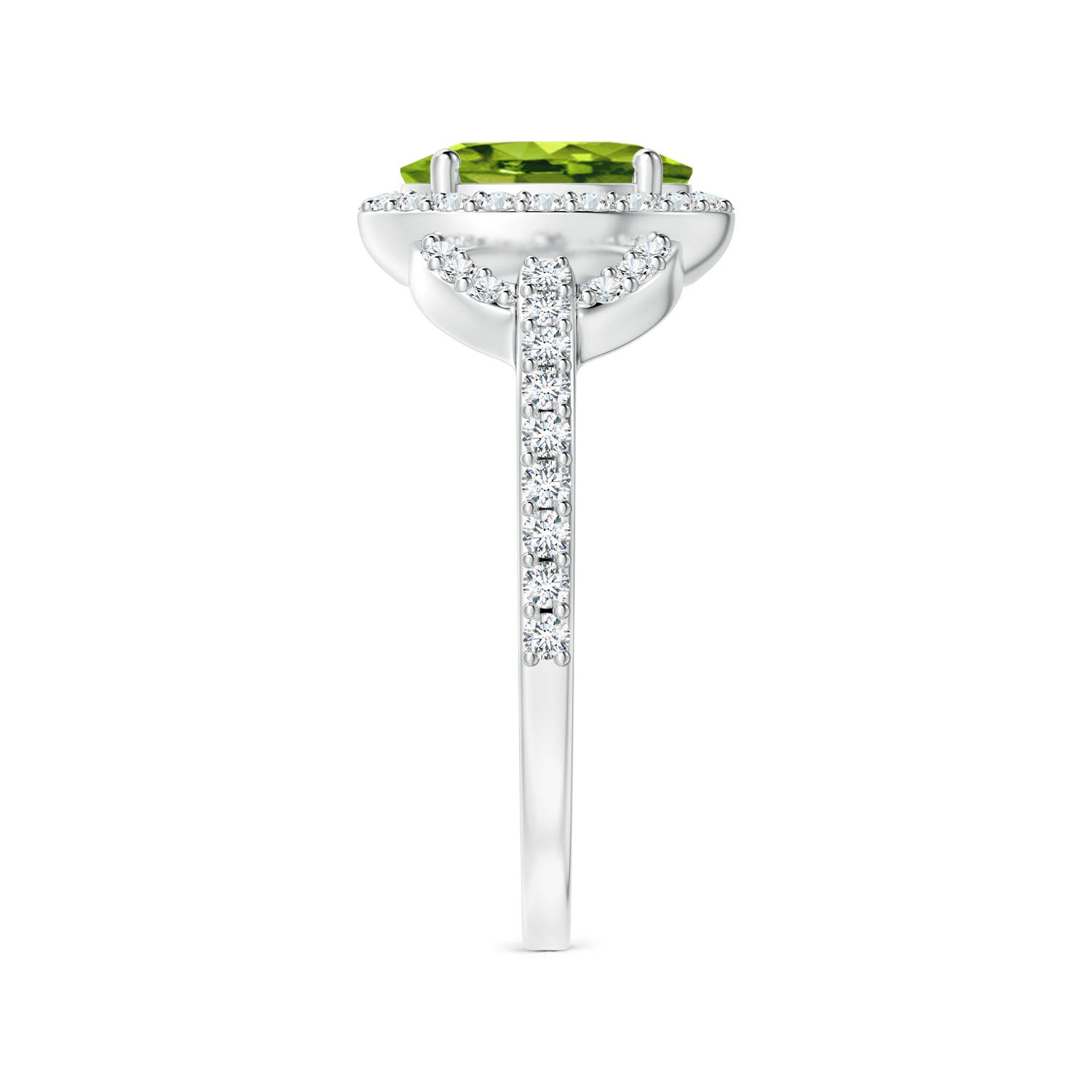 AAAA - Peridot / 1.72 CT / 14 KT White Gold