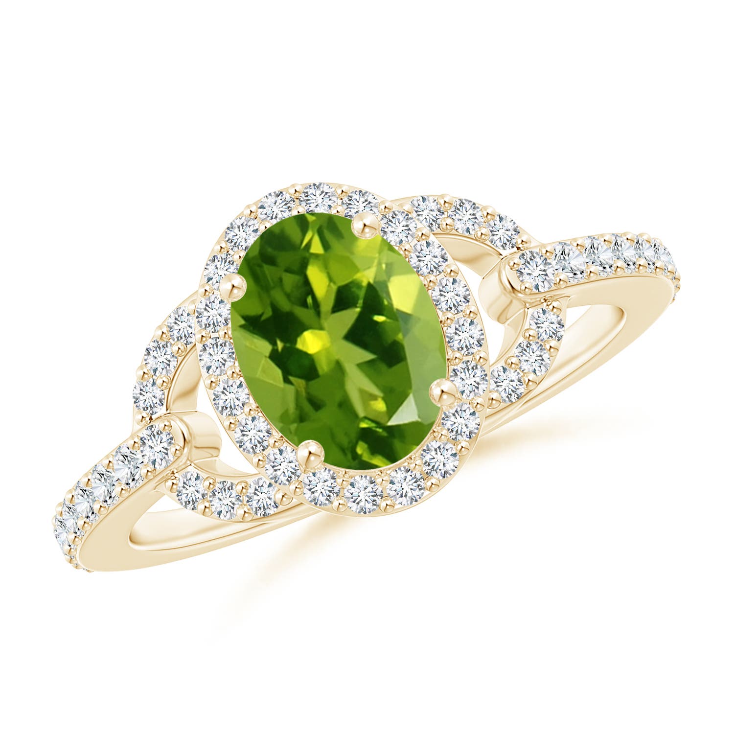 AAAA - Peridot / 1.72 CT / 14 KT Yellow Gold