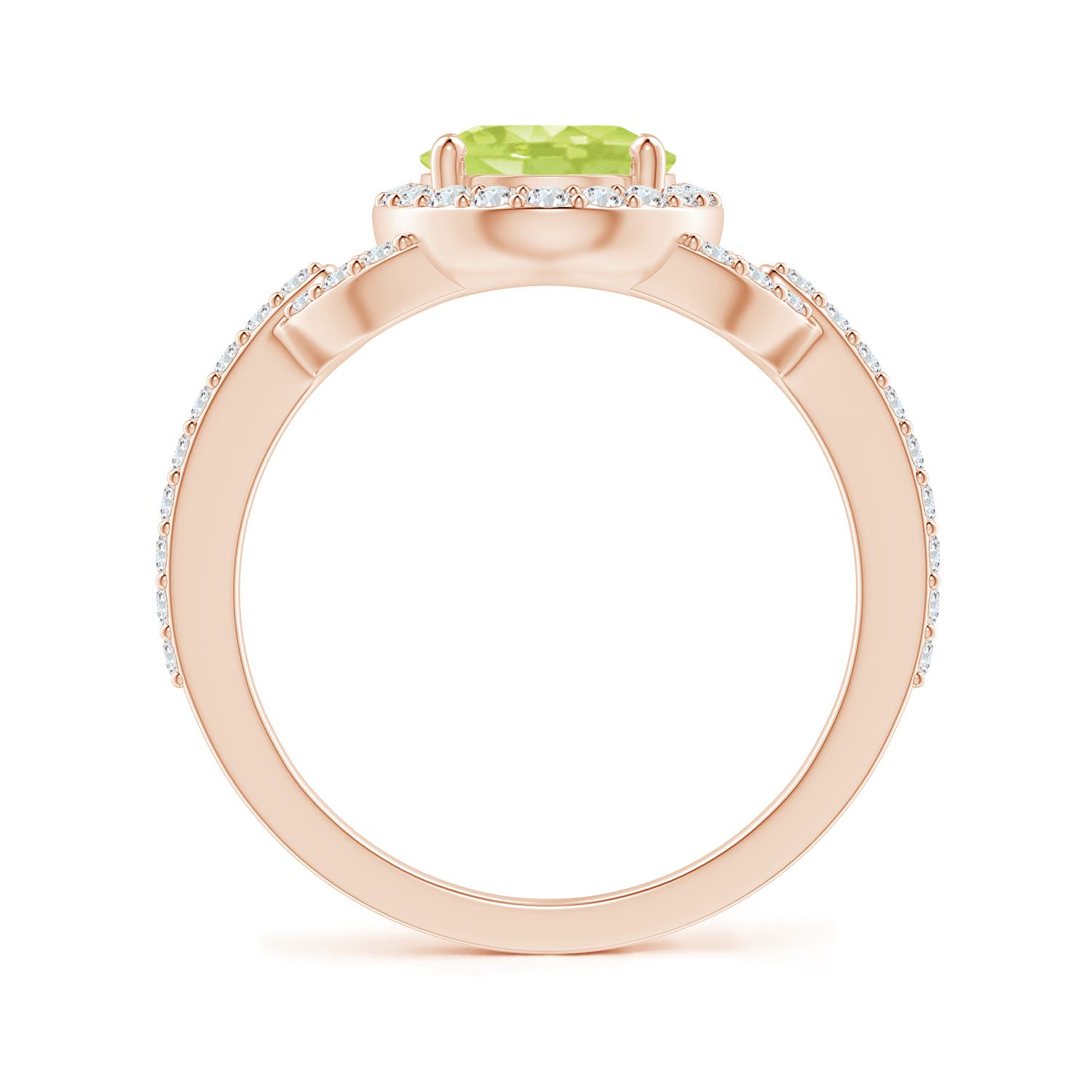 A - Peridot / 2.39 CT / 14 KT Rose Gold