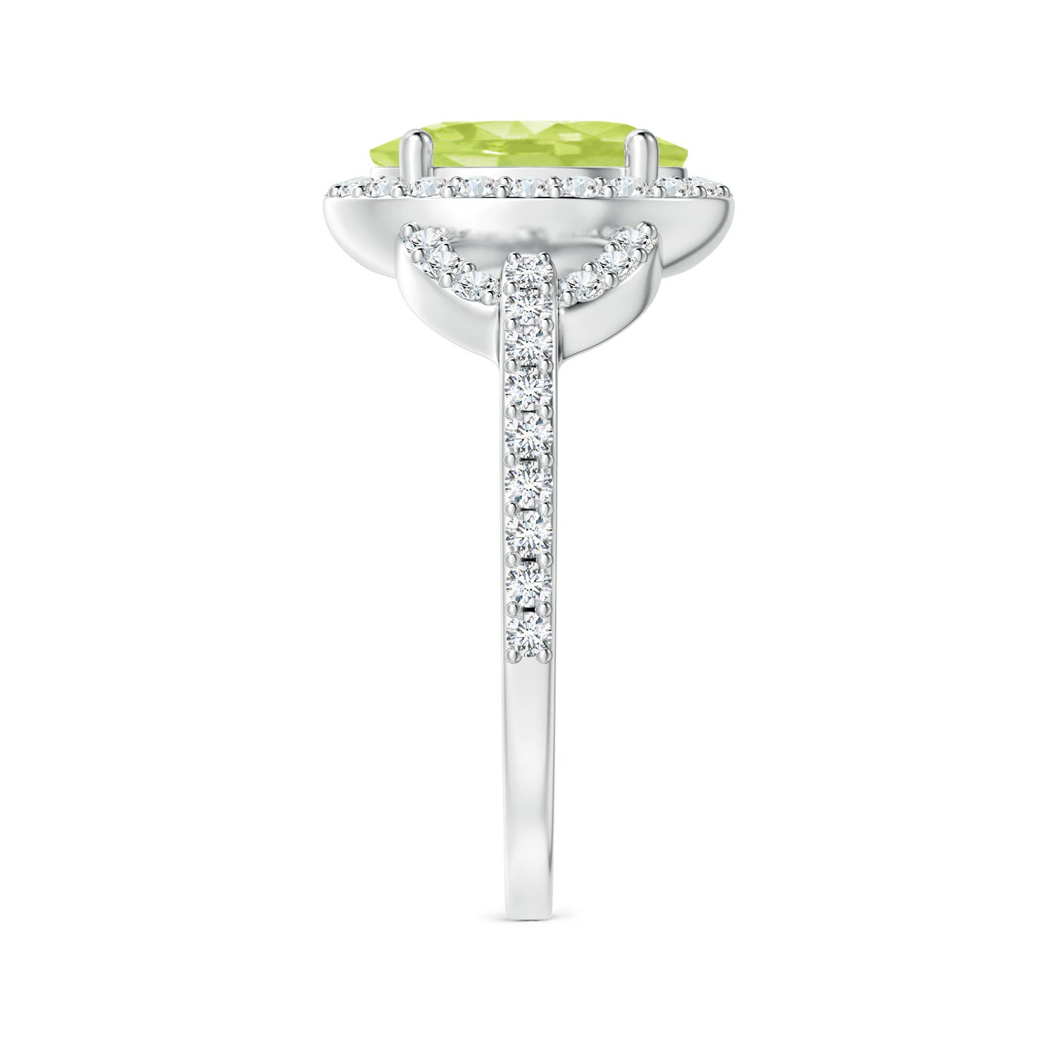 A - Peridot / 2.39 CT / 14 KT White Gold