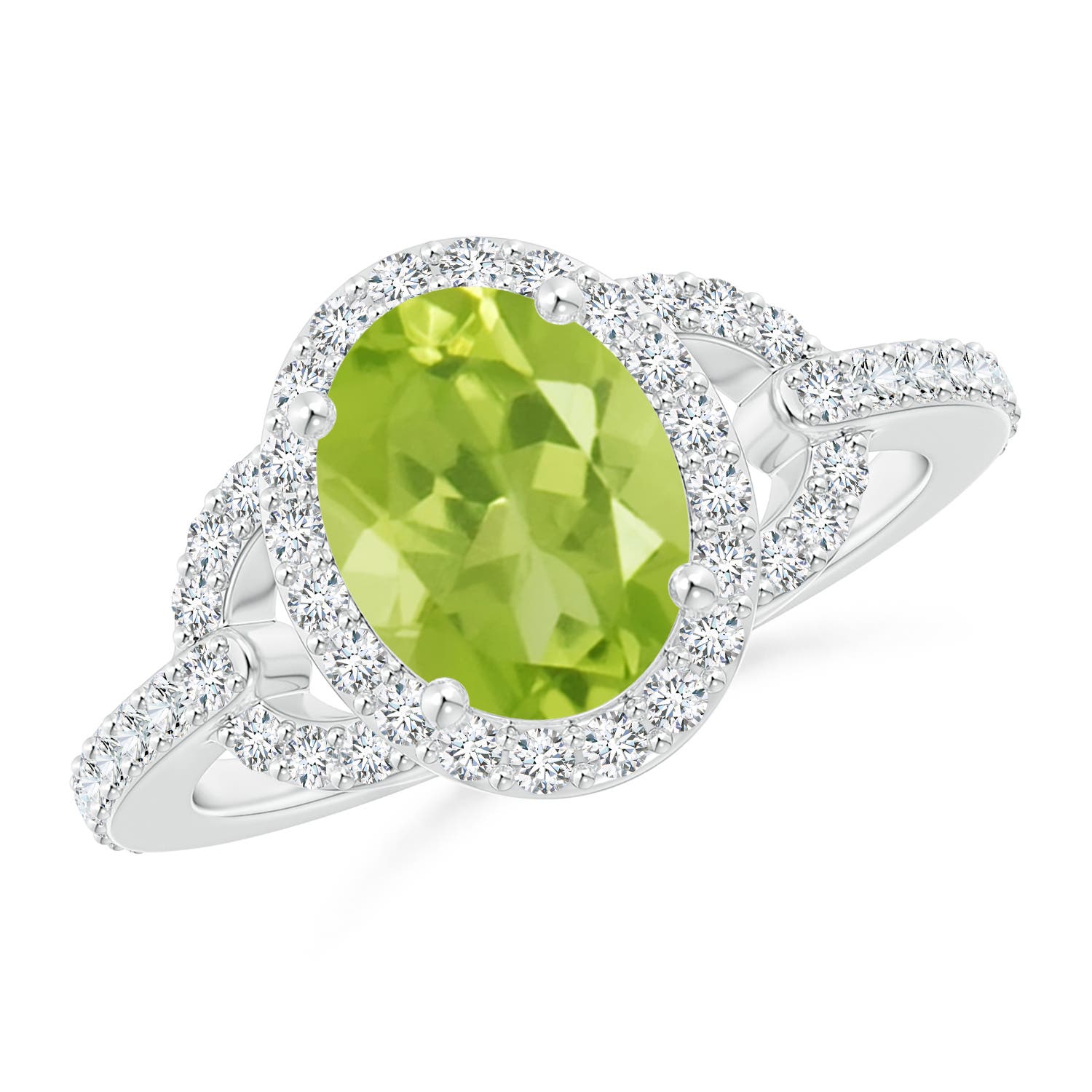 AA - Peridot / 2.39 CT / 14 KT White Gold