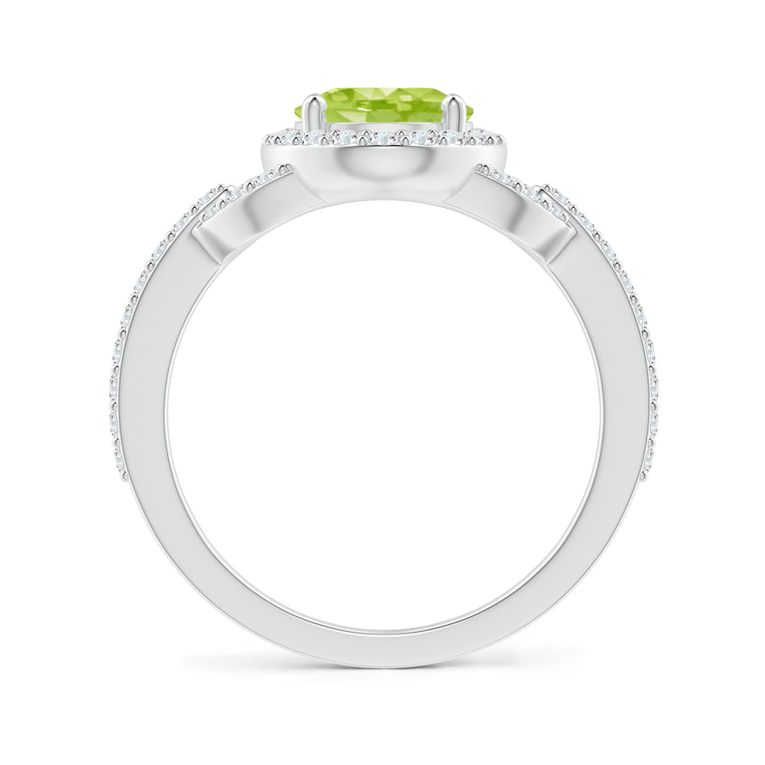 AA - Peridot / 2.39 CT / 14 KT White Gold