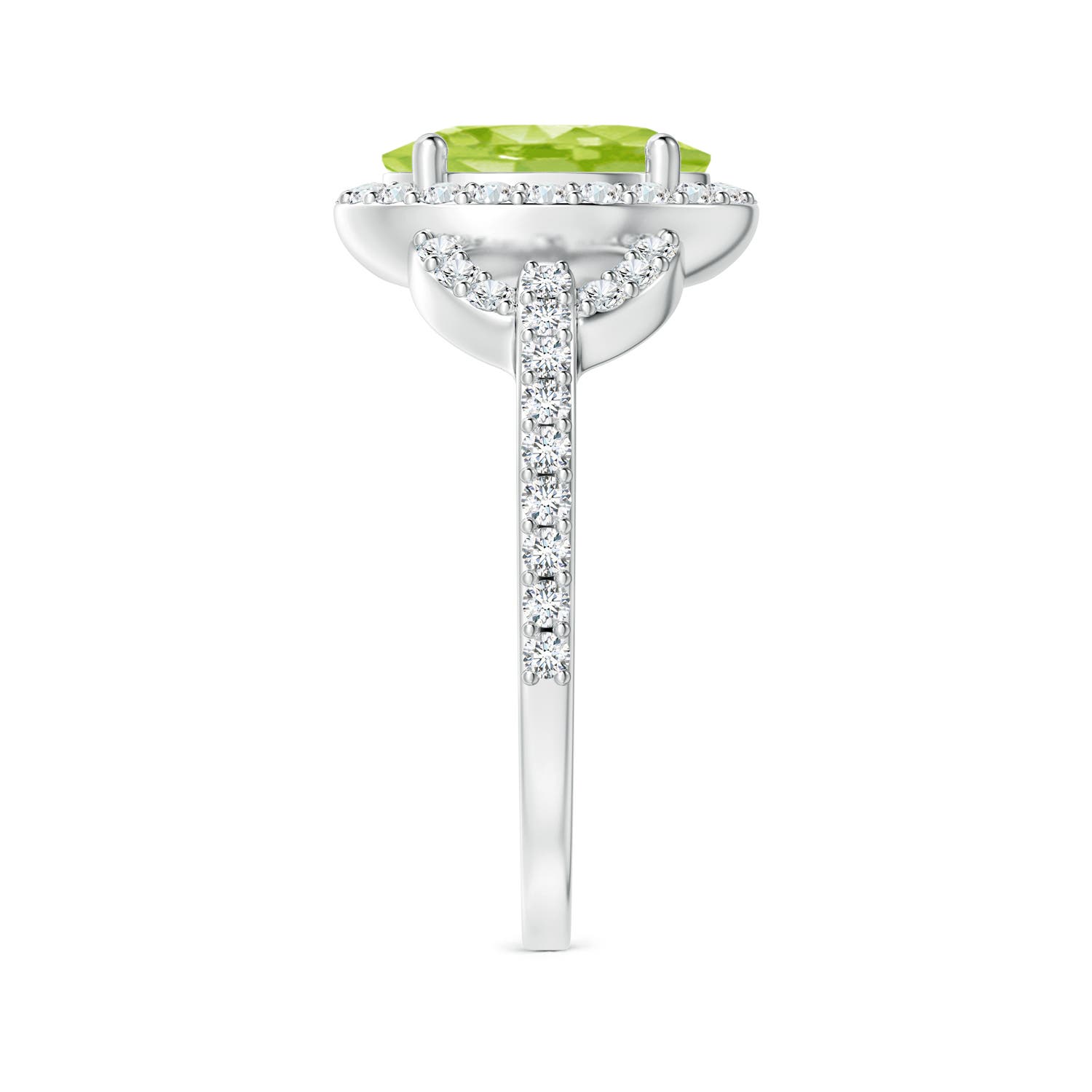 AA - Peridot / 2.39 CT / 14 KT White Gold