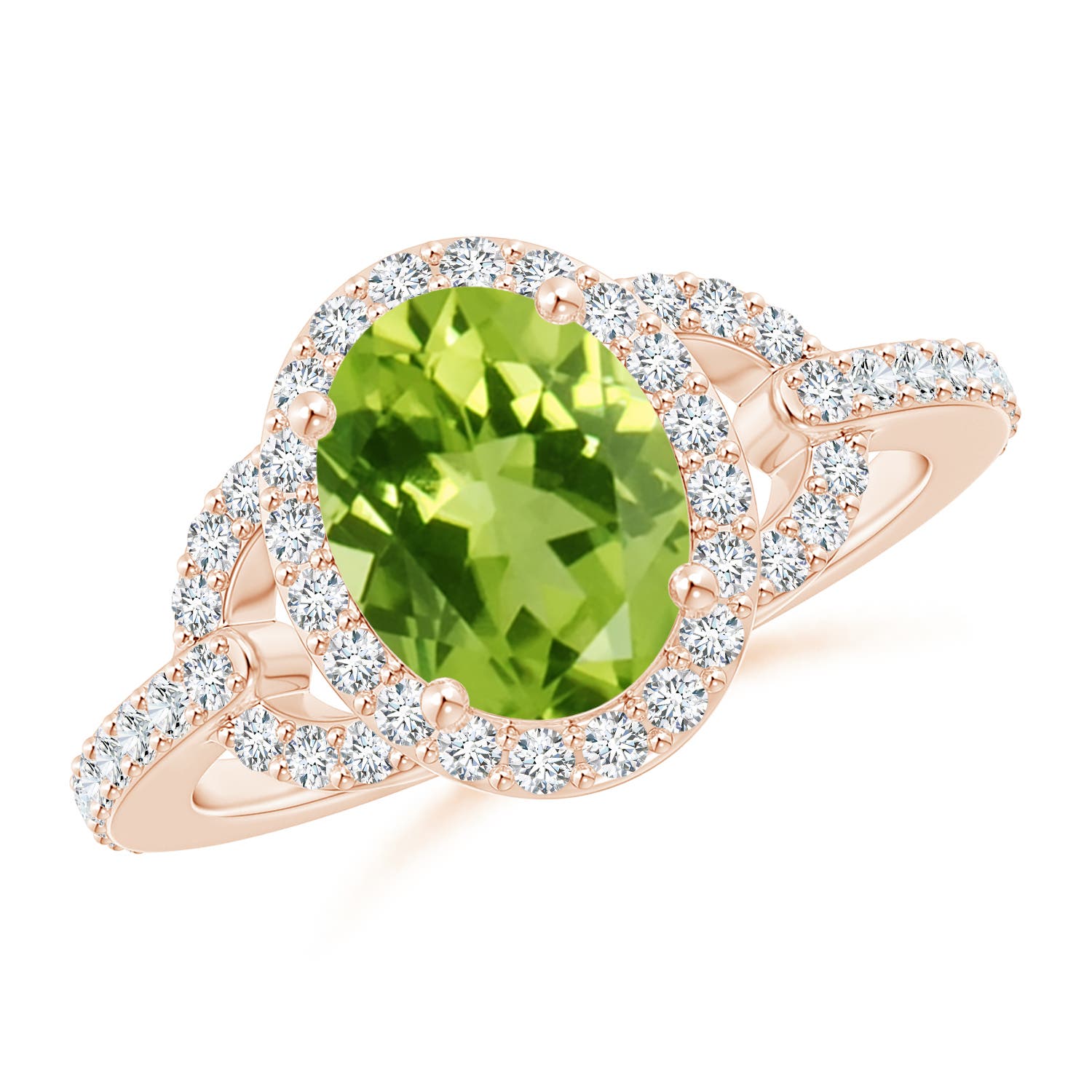 AAA - Peridot / 2.39 CT / 14 KT Rose Gold