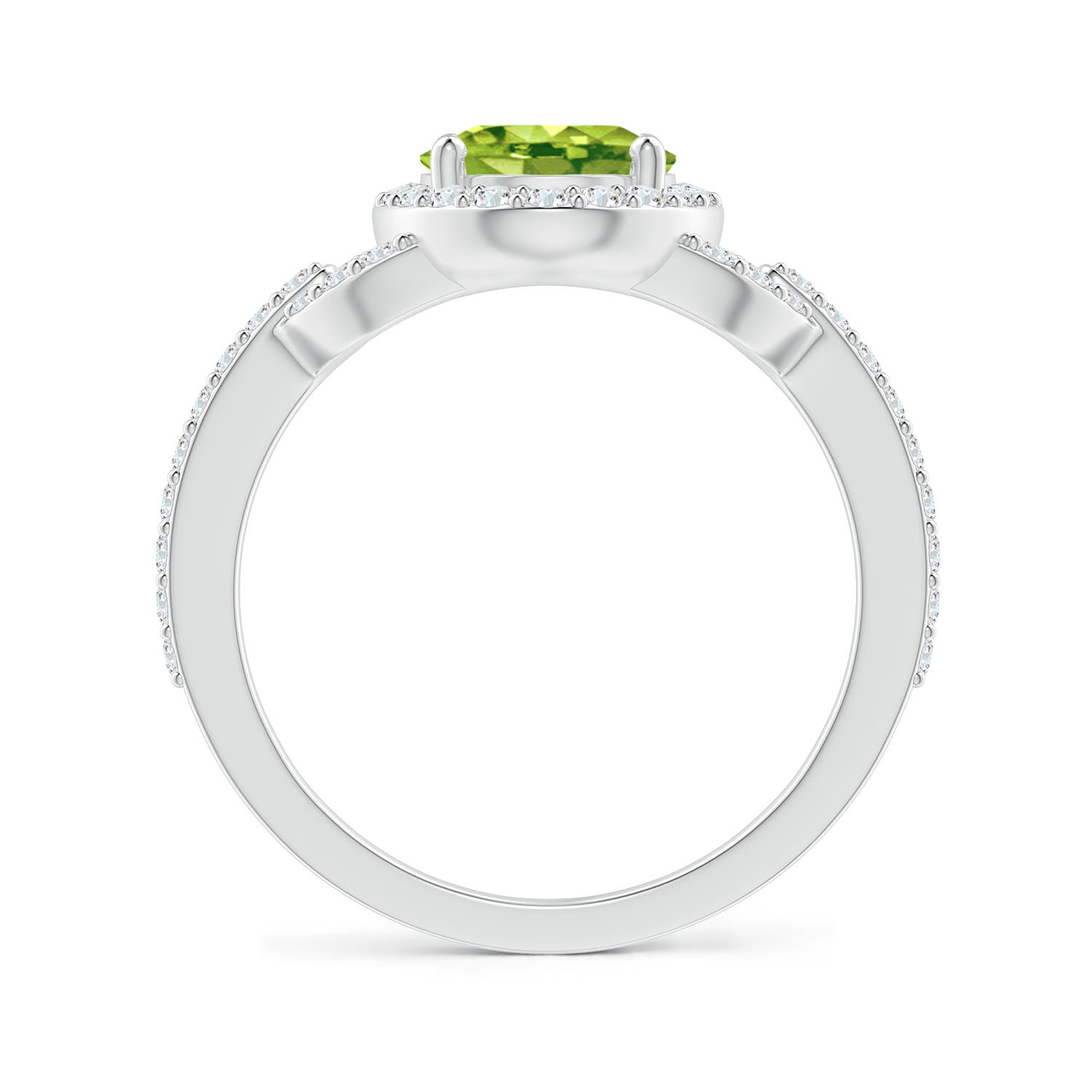 AAA - Peridot / 2.39 CT / 14 KT White Gold