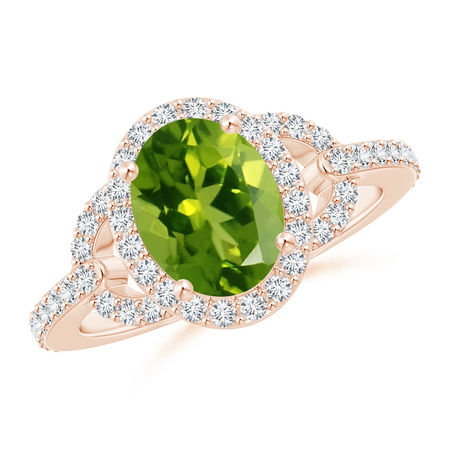 AAAA - Peridot / 2.39 CT / 14 KT Rose Gold