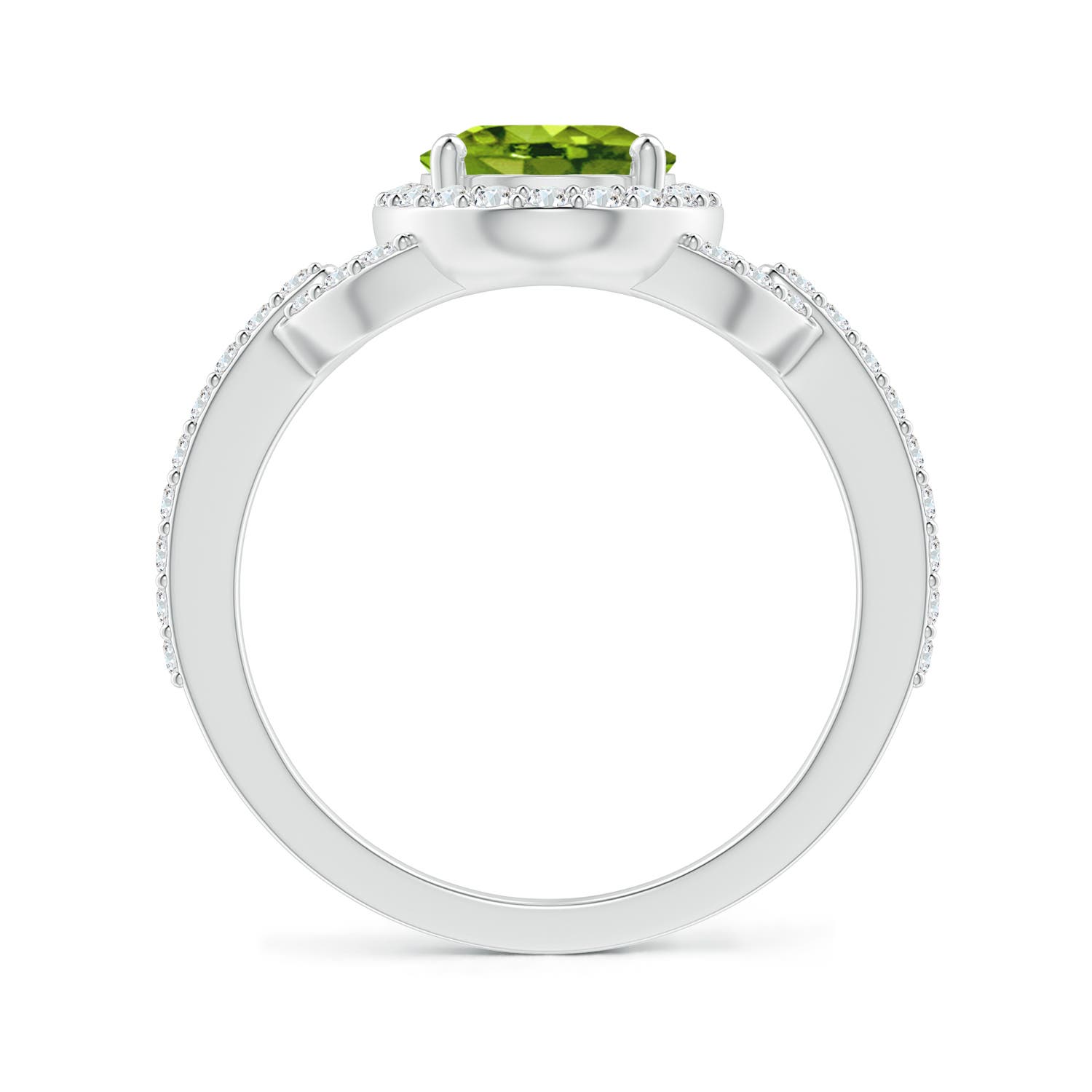 AAAA - Peridot / 2.39 CT / 14 KT White Gold