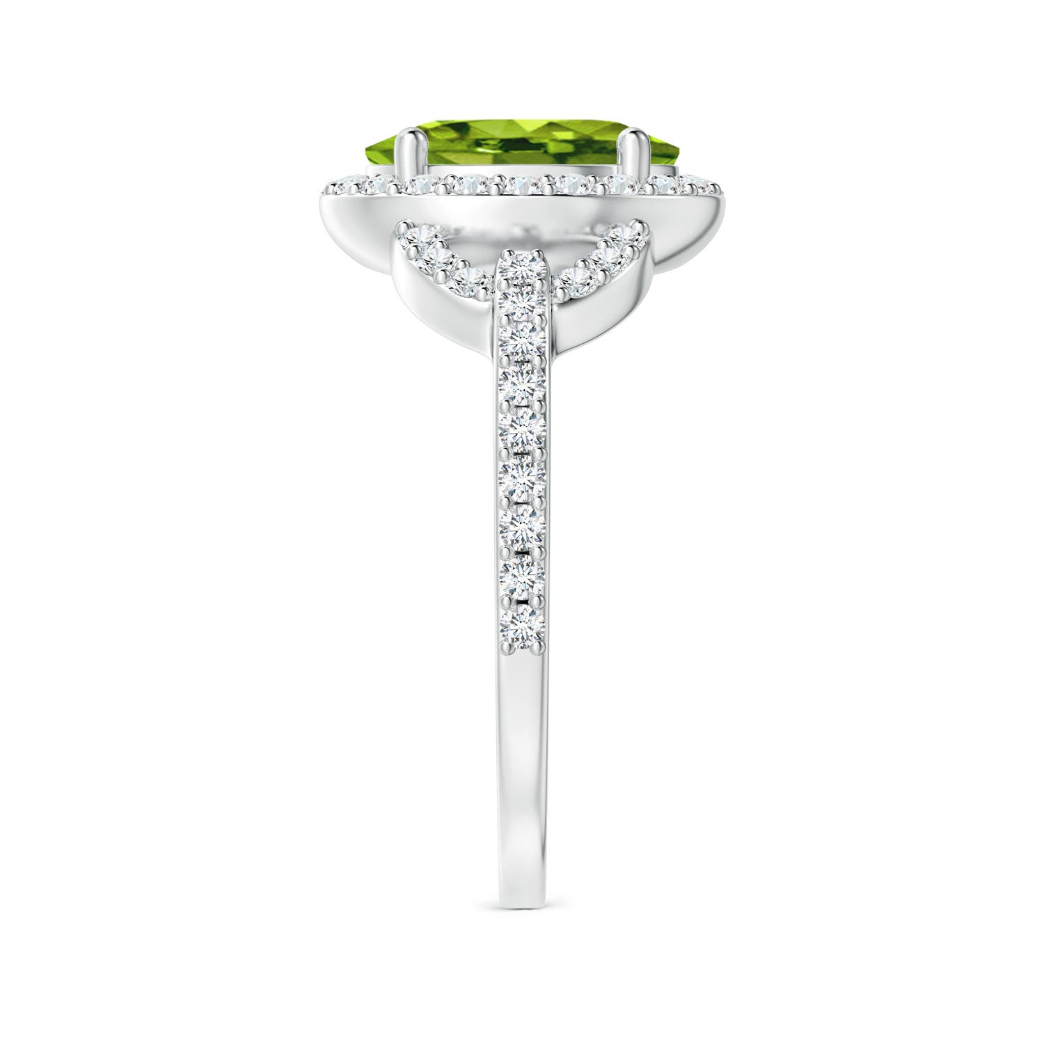 AAAA - Peridot / 2.39 CT / 14 KT White Gold