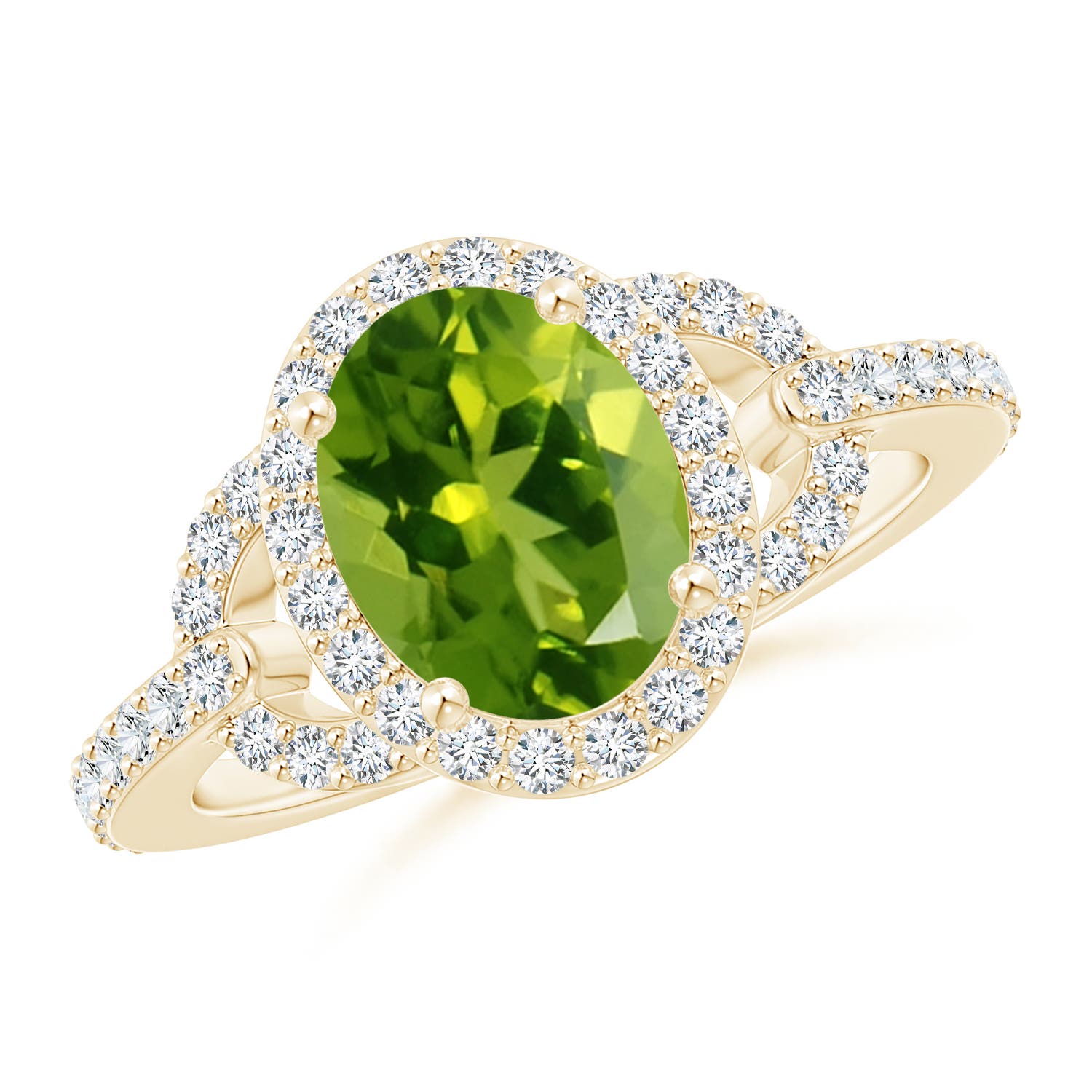 AAAA - Peridot / 2.39 CT / 14 KT Yellow Gold