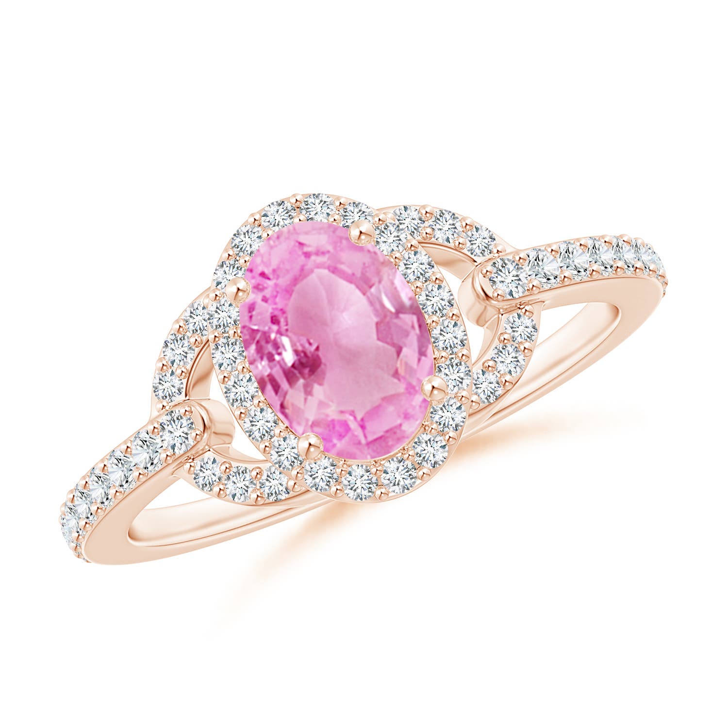 A - Pink Sapphire / 1.19 CT / 14 KT Rose Gold