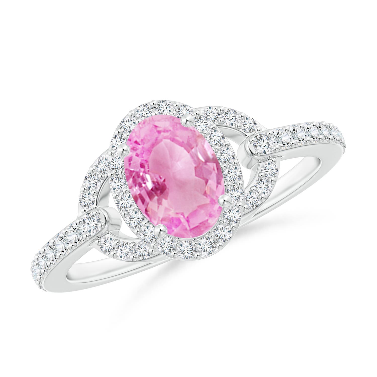 A - Pink Sapphire / 1.19 CT / 14 KT White Gold