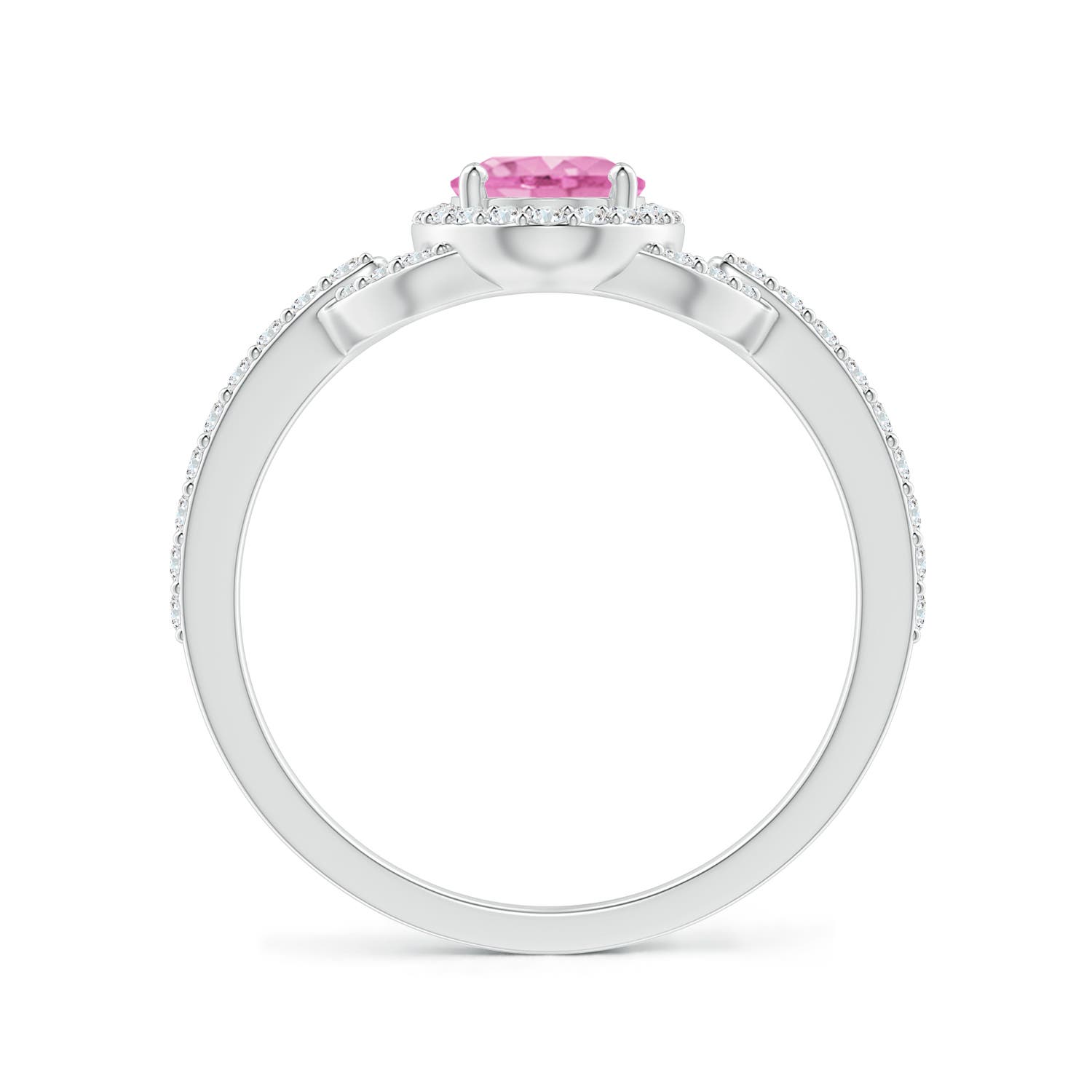 A - Pink Sapphire / 1.19 CT / 14 KT White Gold