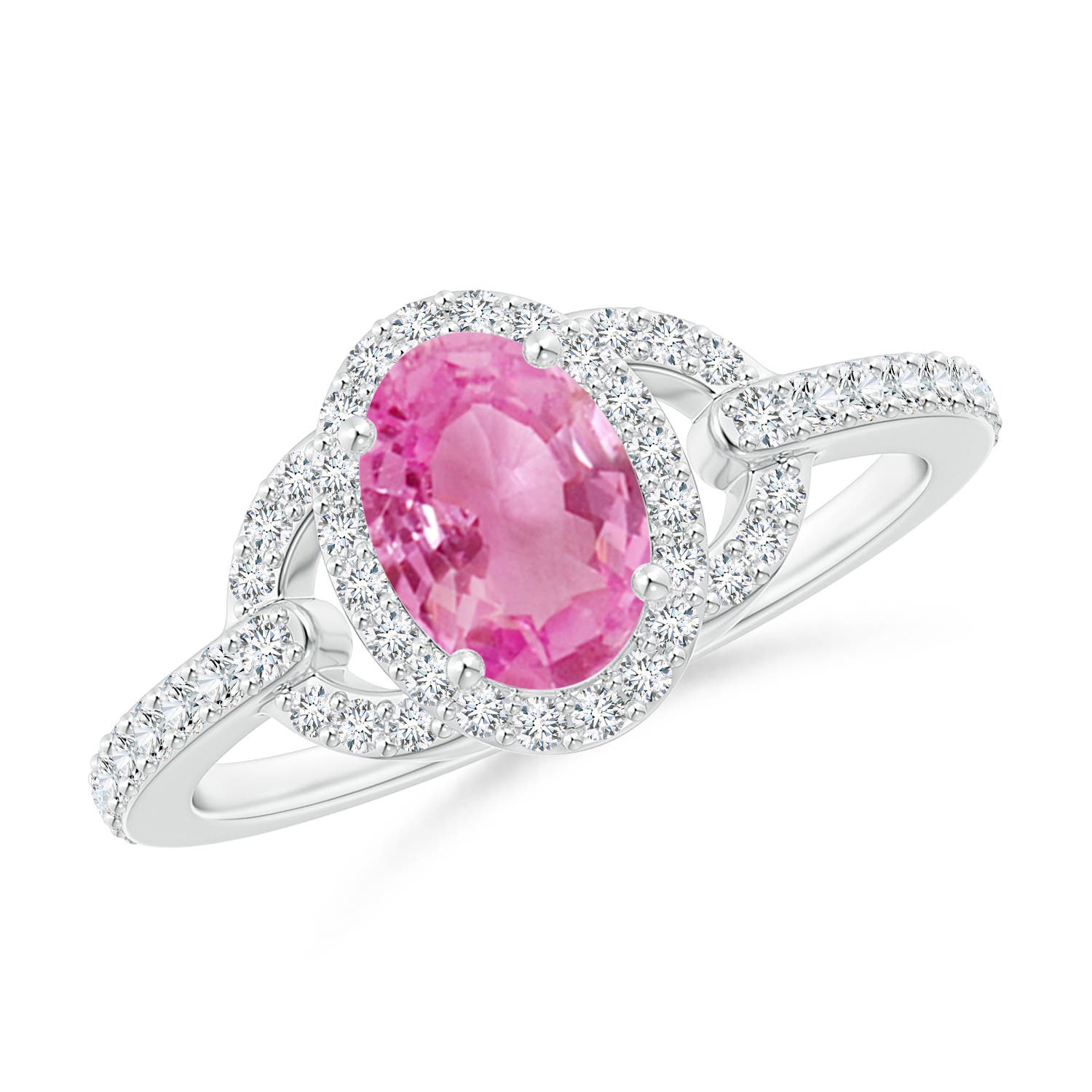 AA - Pink Sapphire / 1.19 CT / 14 KT White Gold