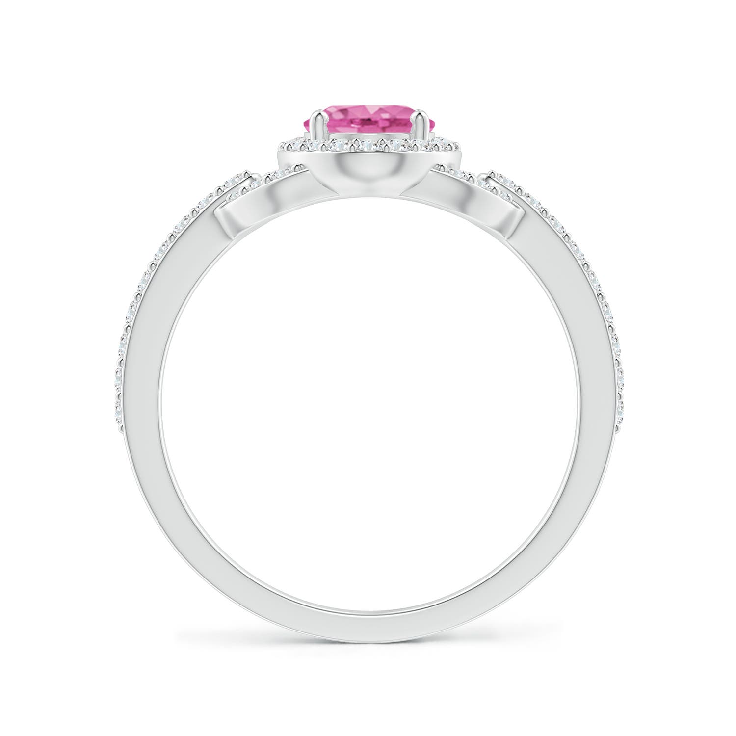 AA - Pink Sapphire / 1.19 CT / 14 KT White Gold