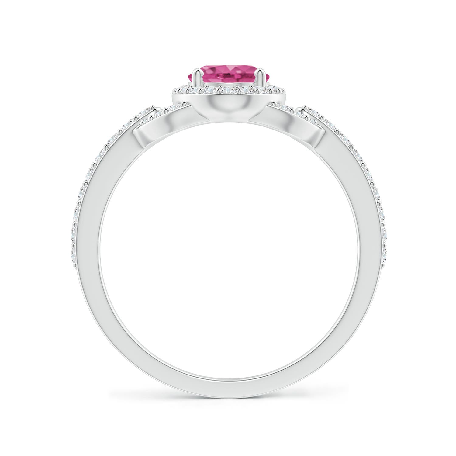 AAAA - Pink Sapphire / 1.19 CT / 14 KT White Gold