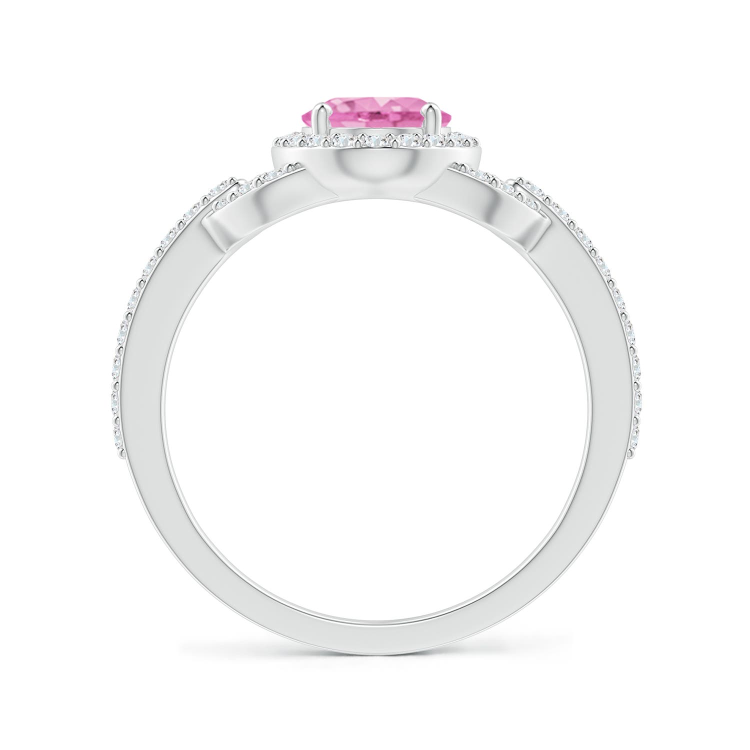 A - Pink Sapphire / 1.82 CT / 14 KT White Gold