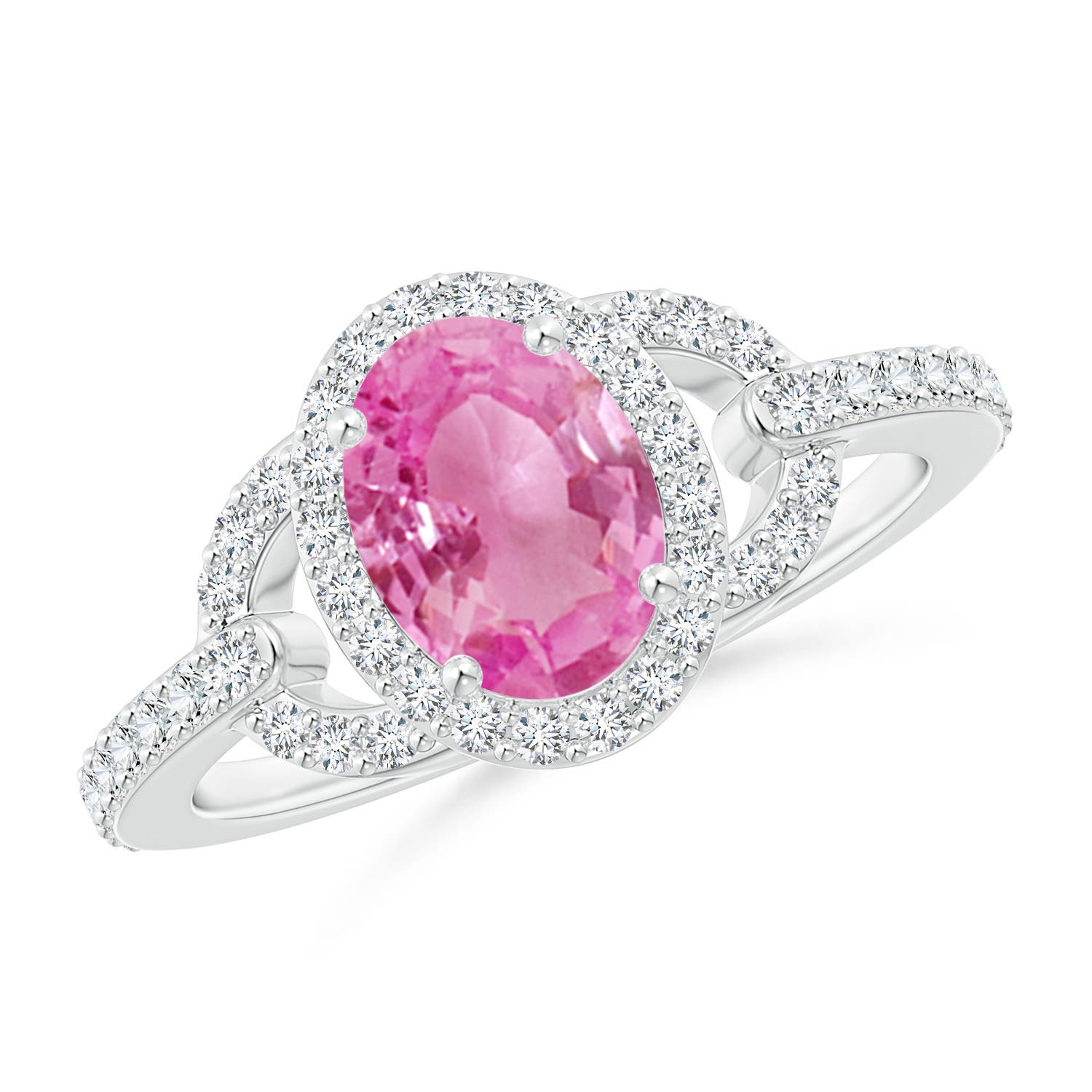 AA - Pink Sapphire / 1.82 CT / 14 KT White Gold