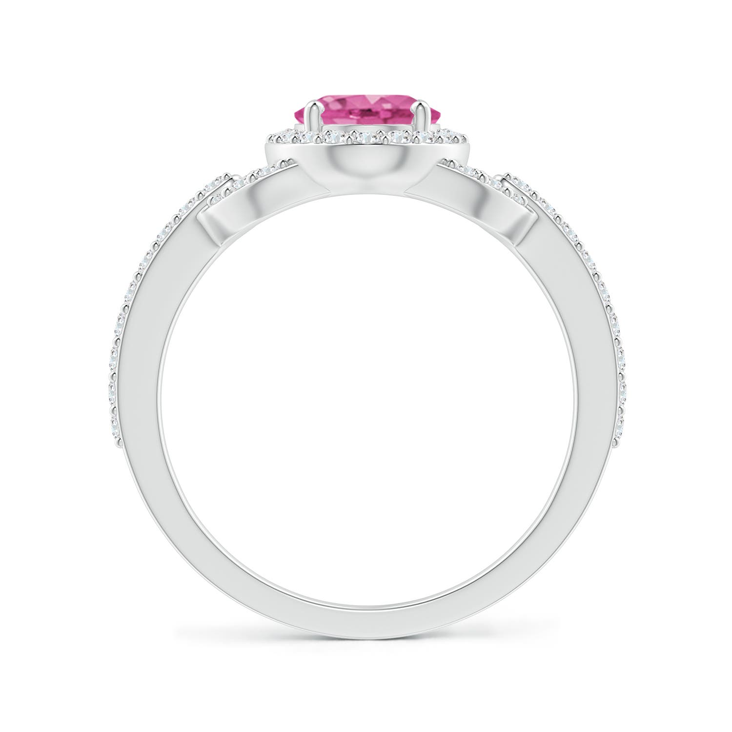 AAA - Pink Sapphire / 1.82 CT / 14 KT White Gold