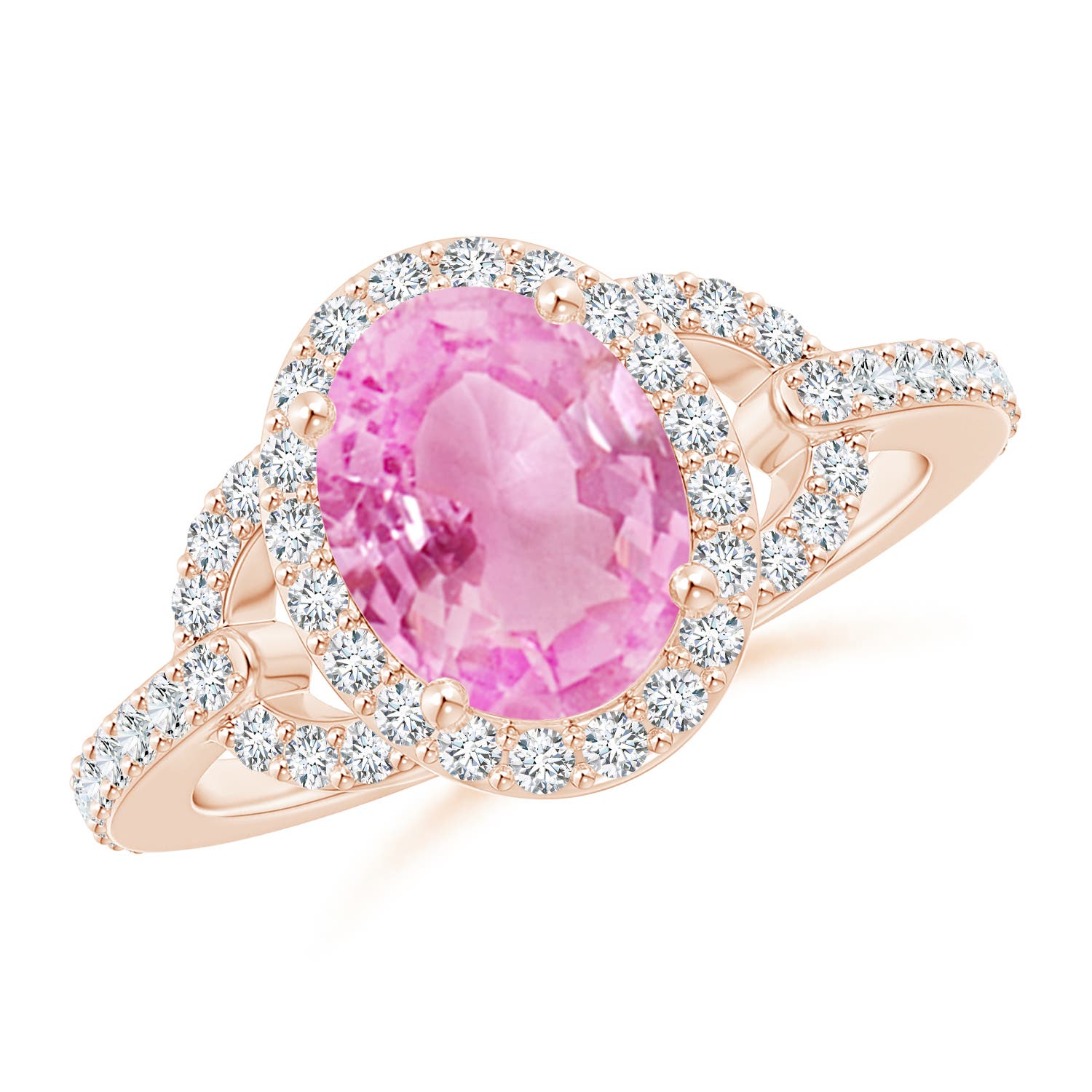 A - Pink Sapphire / 2.39 CT / 14 KT Rose Gold