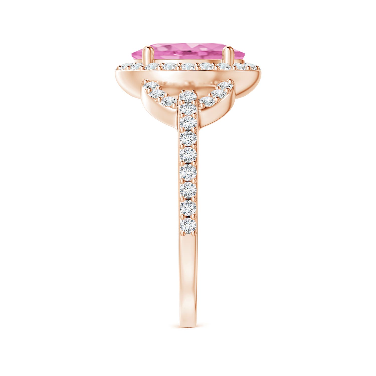 A - Pink Sapphire / 2.39 CT / 14 KT Rose Gold