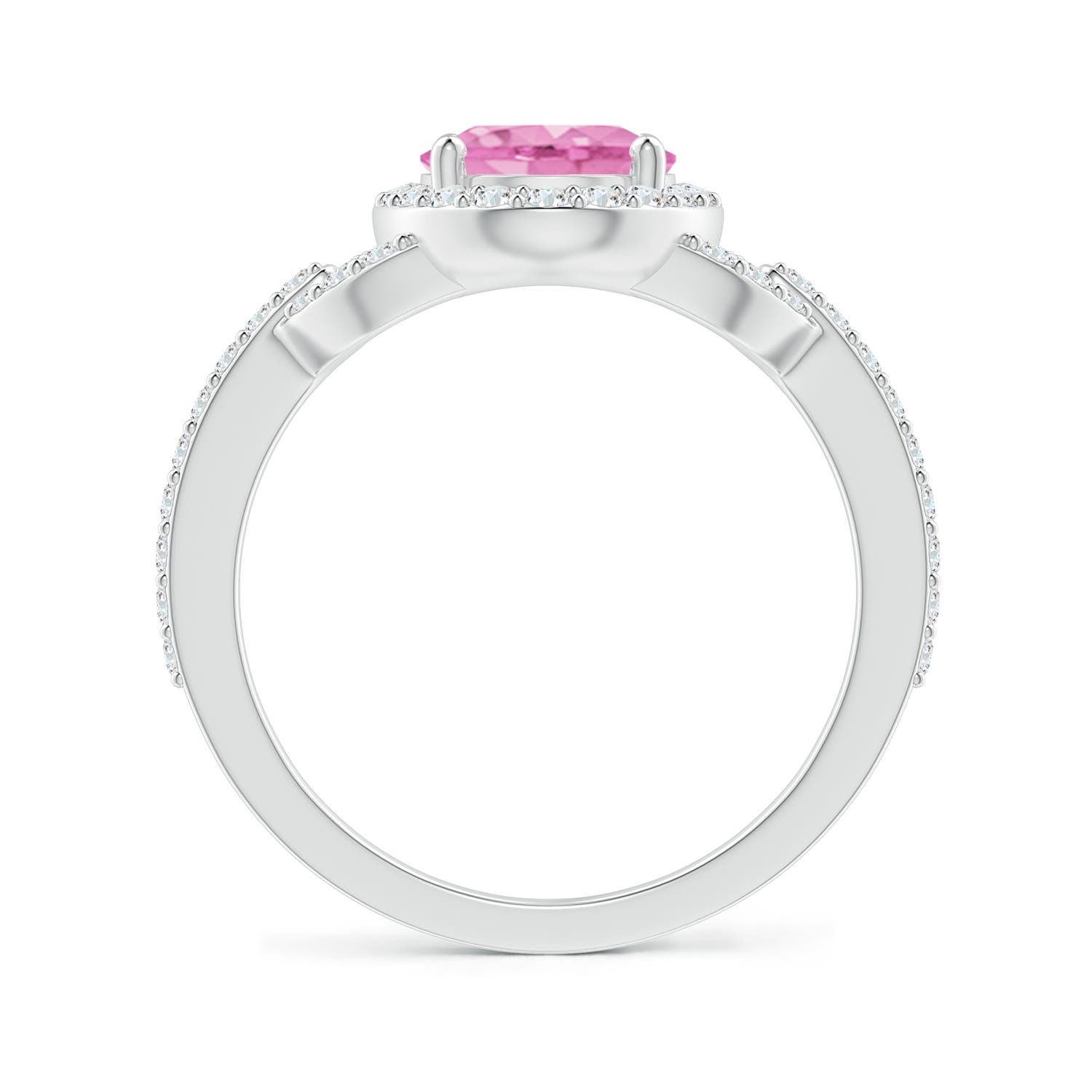 A - Pink Sapphire / 2.39 CT / 14 KT White Gold