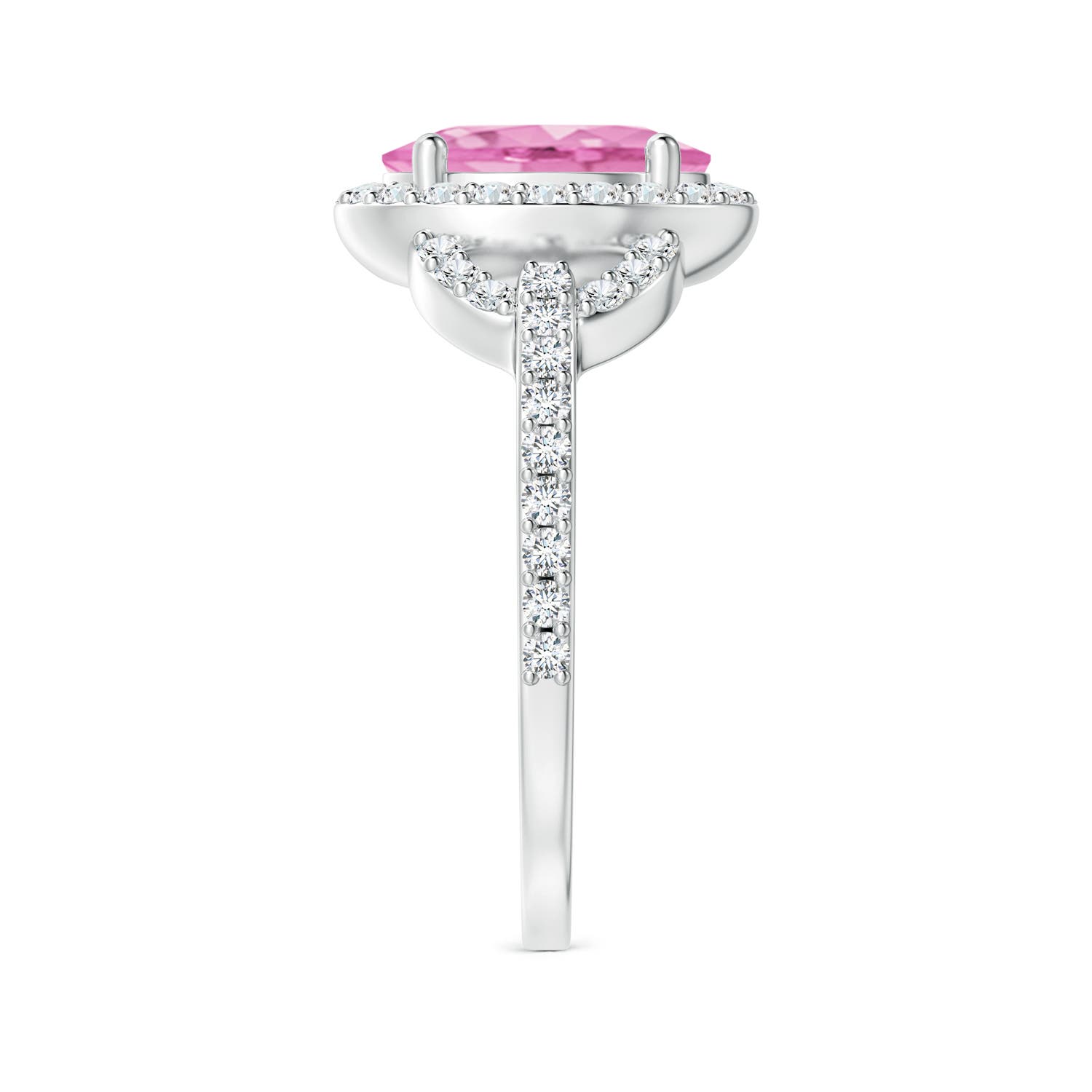 A - Pink Sapphire / 2.39 CT / 14 KT White Gold