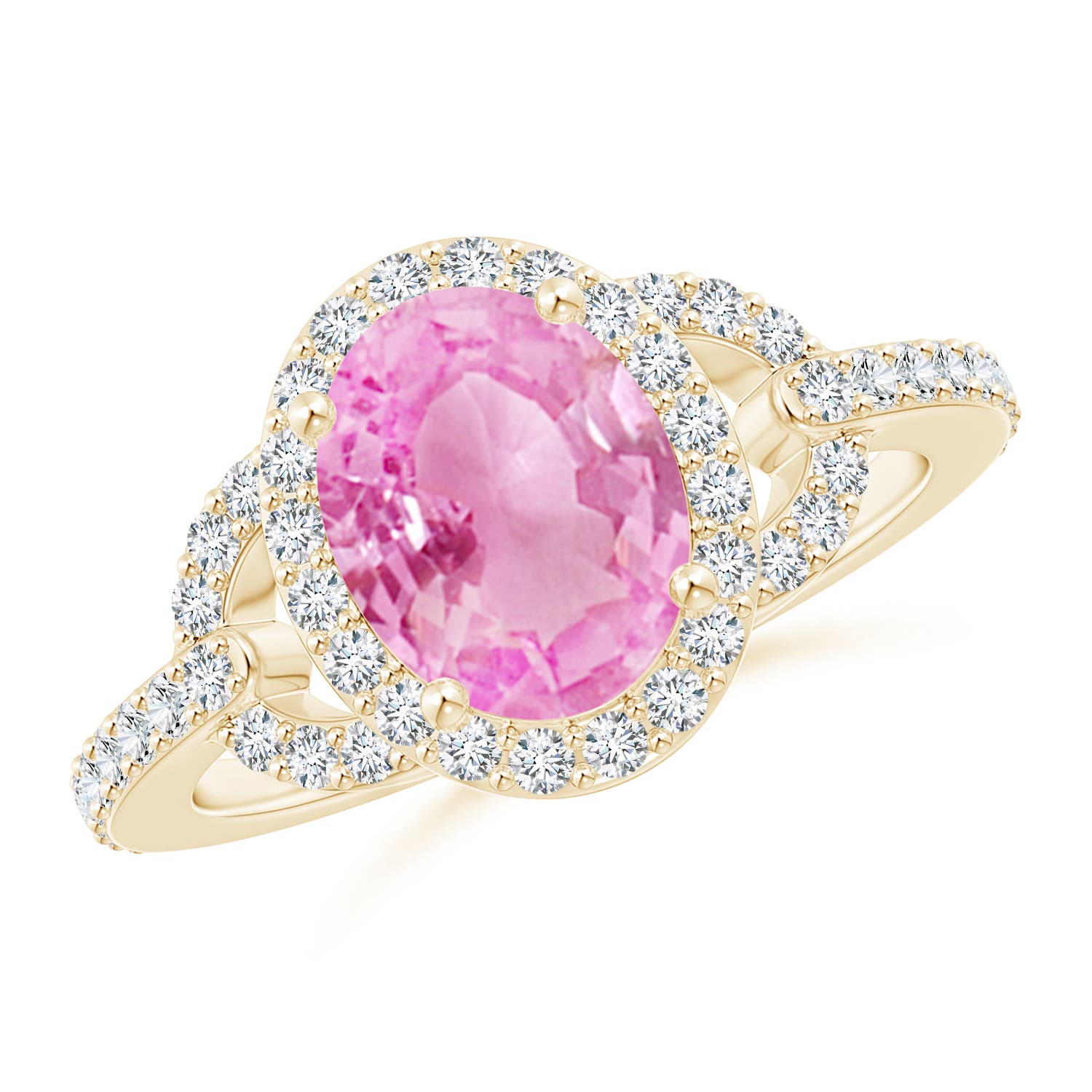 A - Pink Sapphire / 2.39 CT / 14 KT Yellow Gold