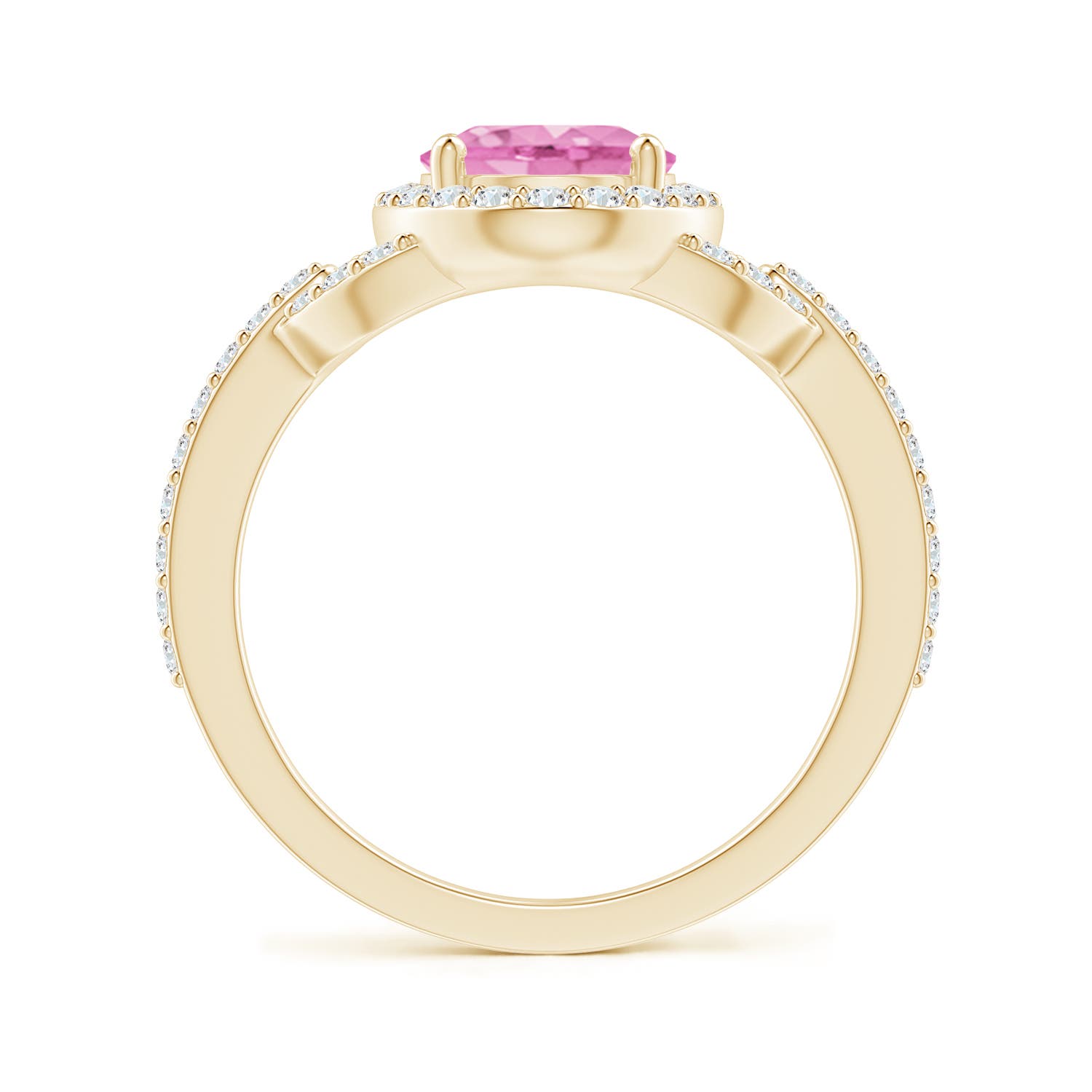 A - Pink Sapphire / 2.39 CT / 14 KT Yellow Gold