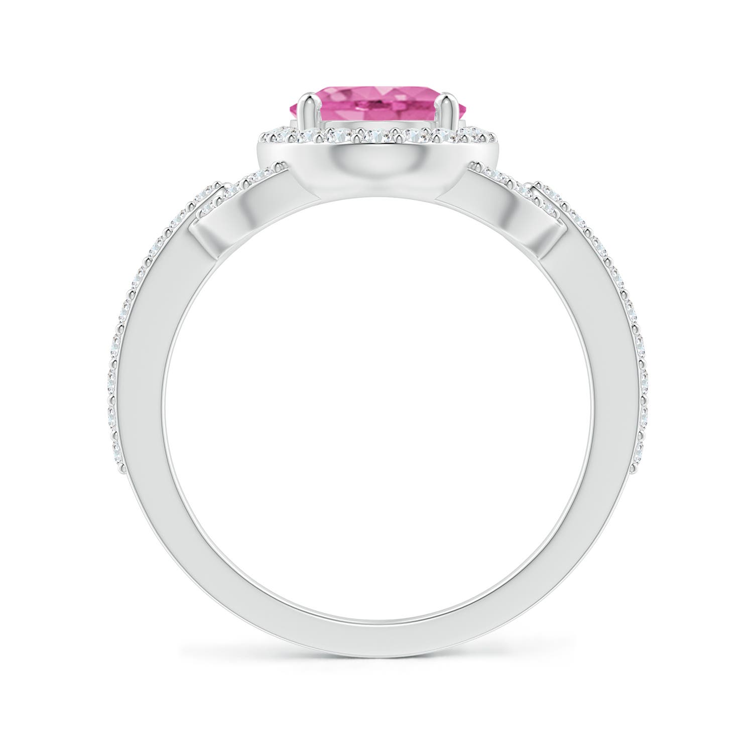 AA - Pink Sapphire / 2.39 CT / 14 KT White Gold