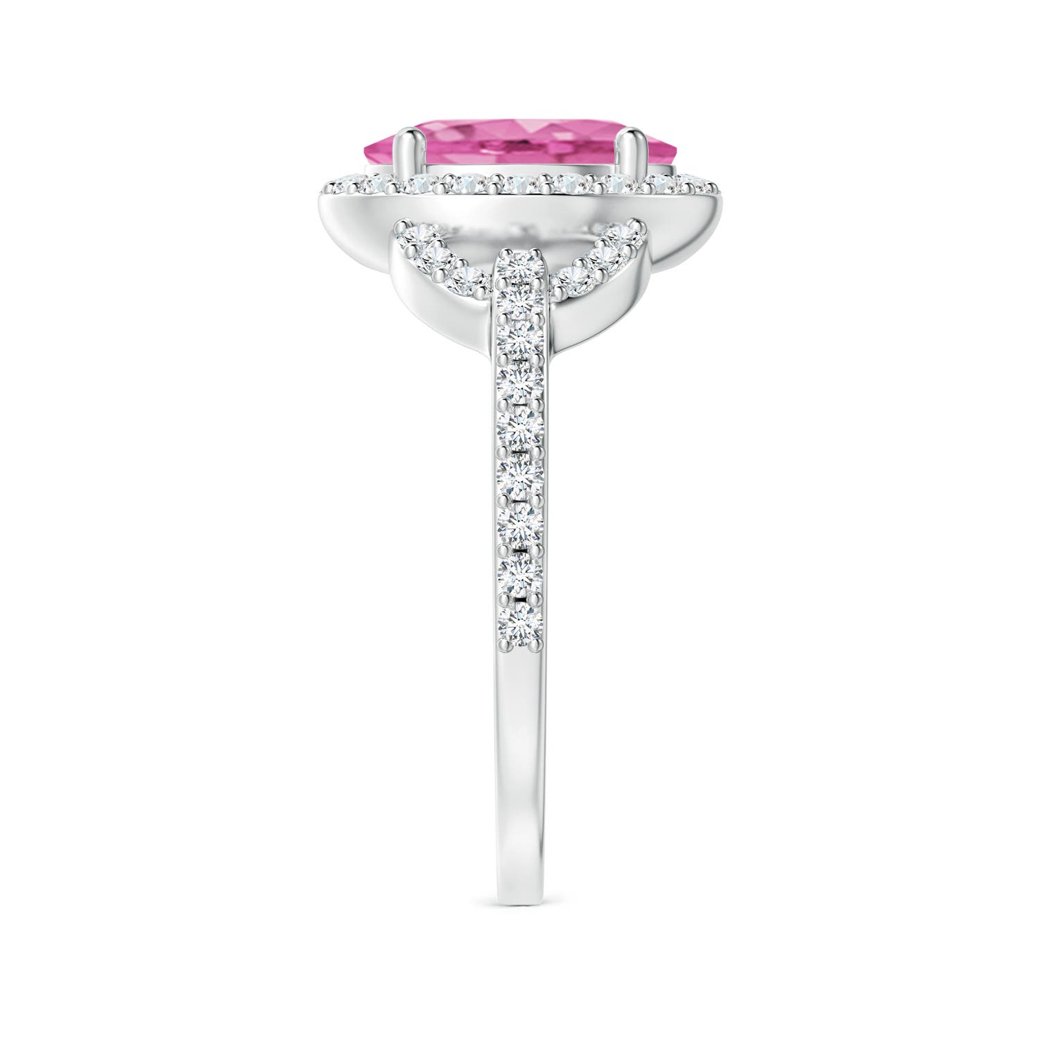 AA - Pink Sapphire / 2.39 CT / 14 KT White Gold