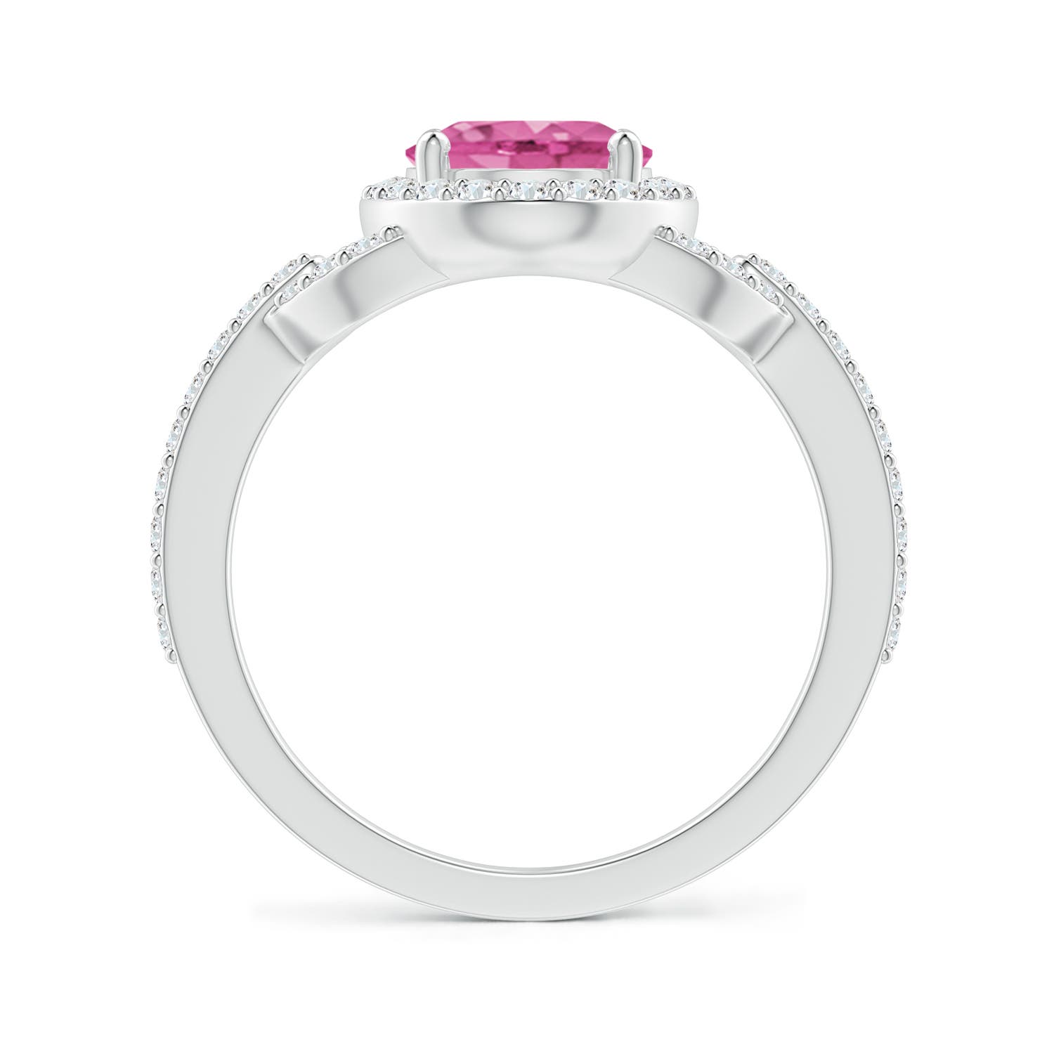 AAA - Pink Sapphire / 2.39 CT / 14 KT White Gold