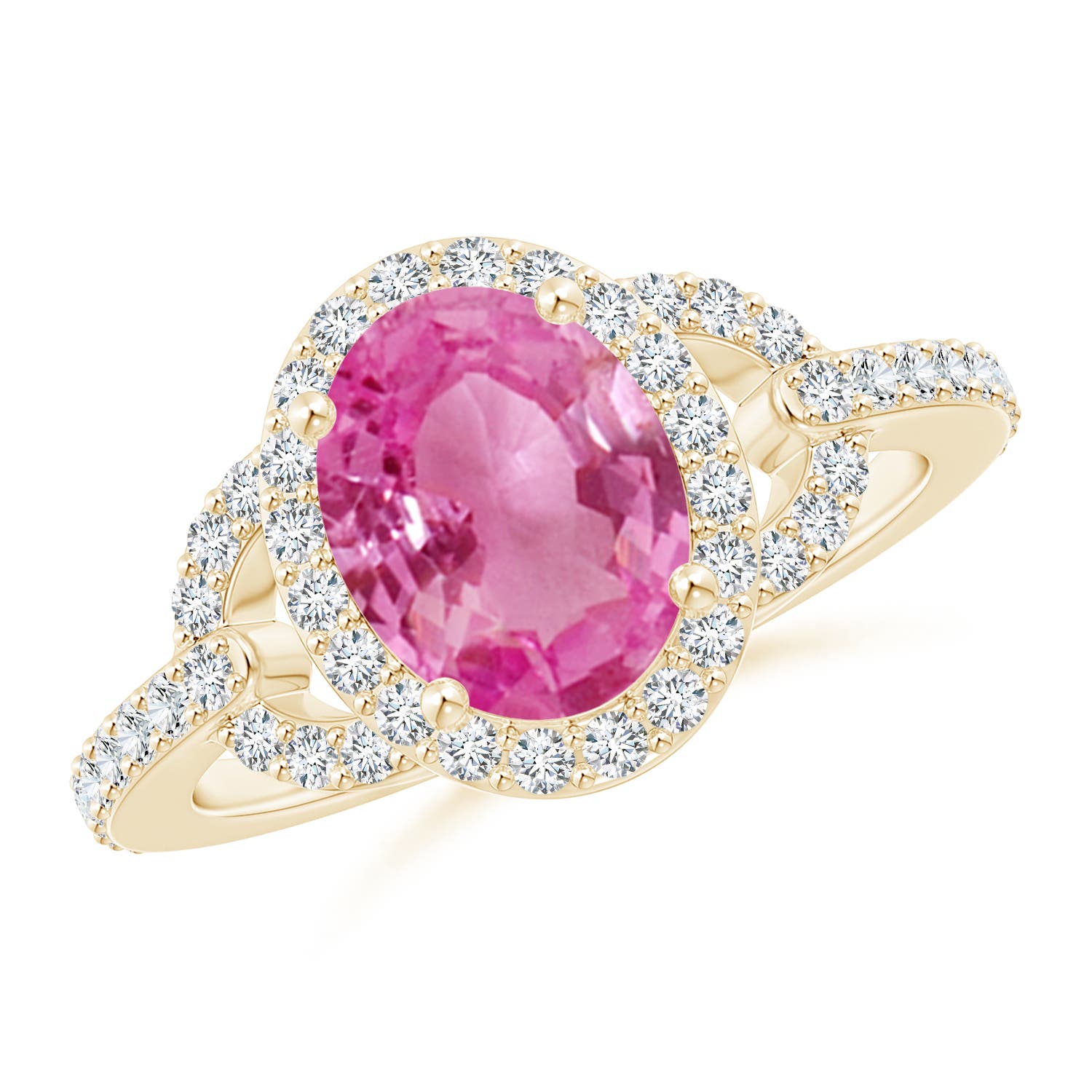 AAA - Pink Sapphire / 2.39 CT / 14 KT Yellow Gold