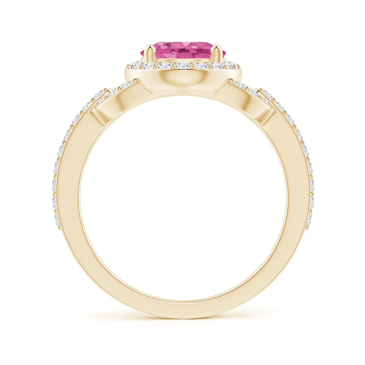 AAA - Pink Sapphire / 2.39 CT / 14 KT Yellow Gold