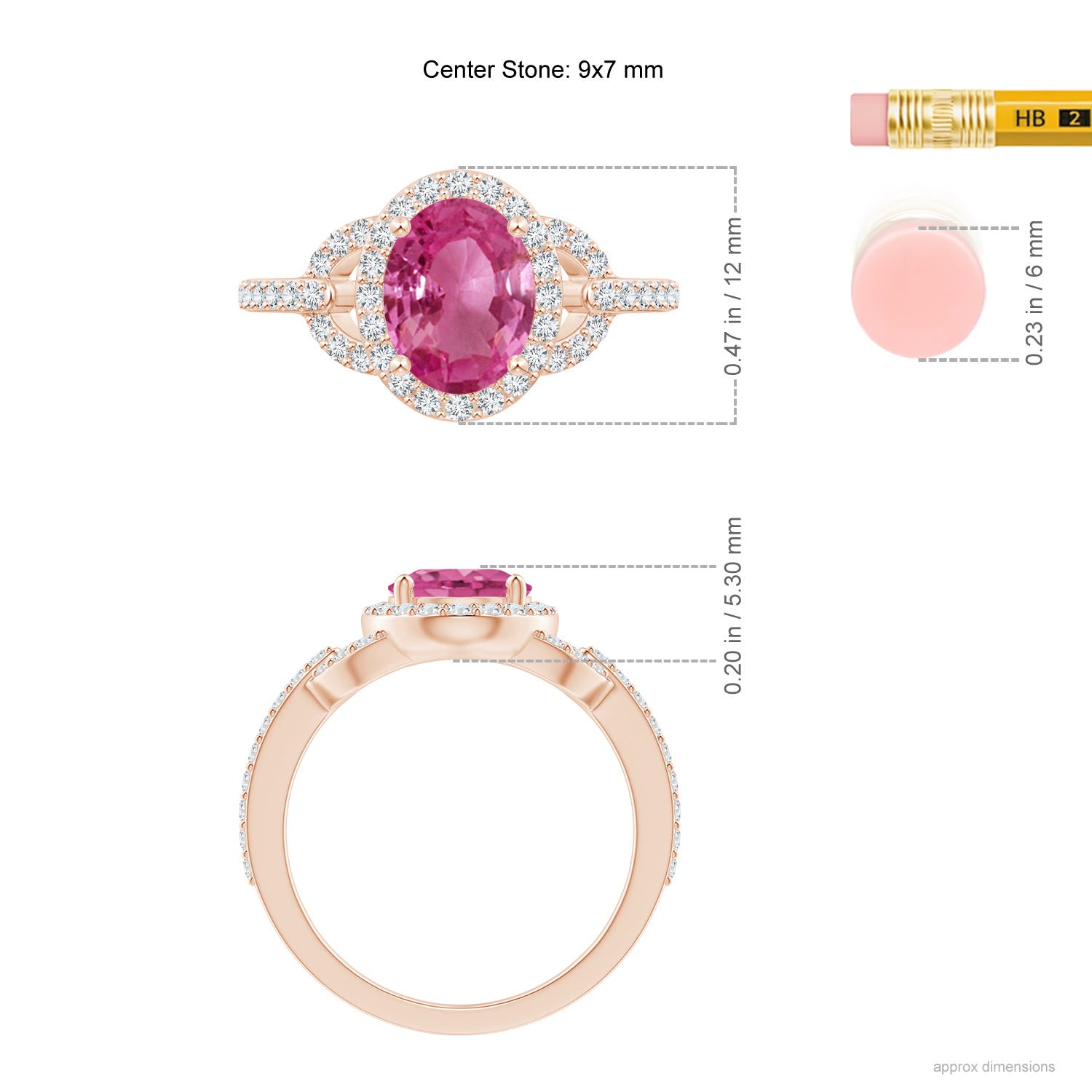 AAAA - Pink Sapphire / 2.39 CT / 14 KT Rose Gold