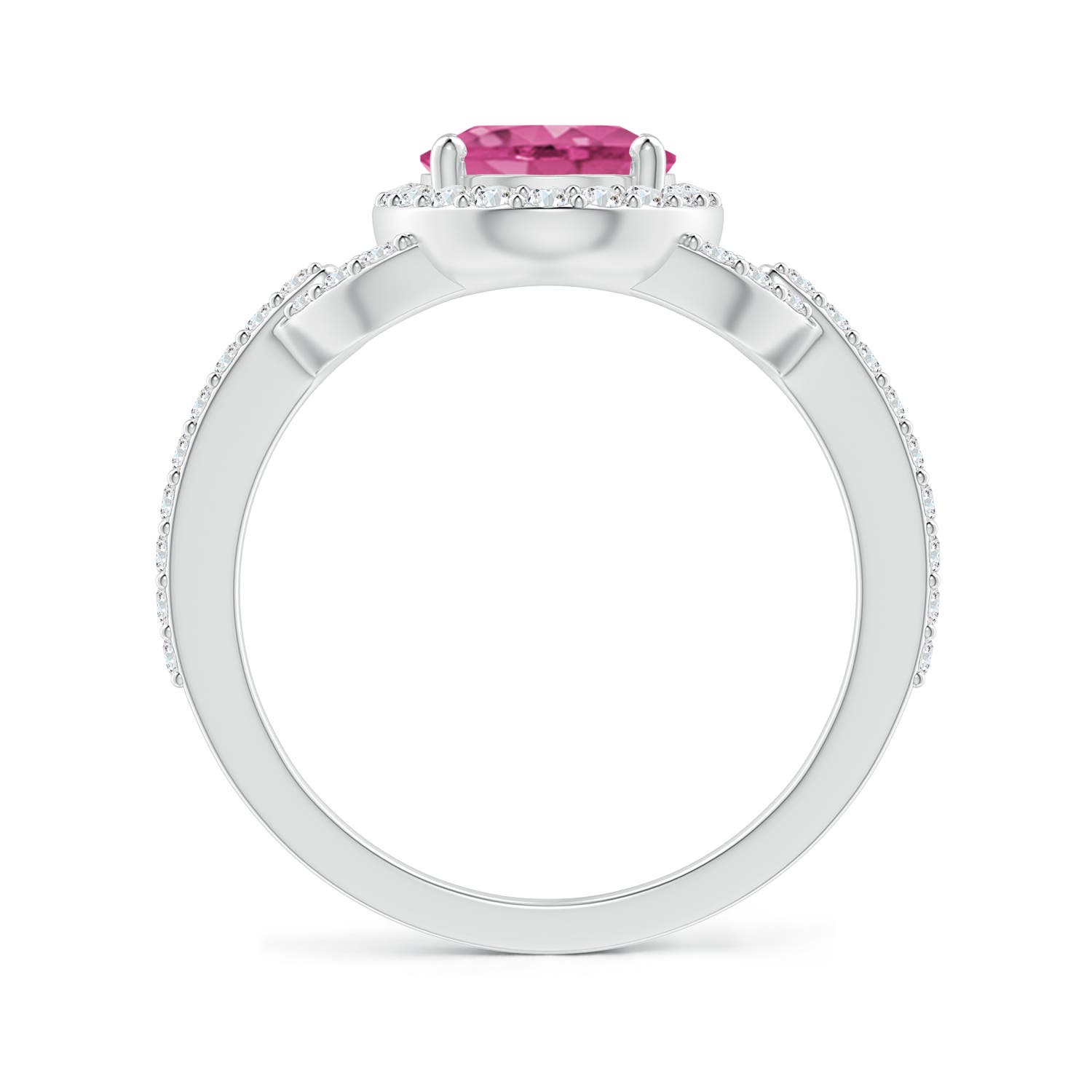 AAAA - Pink Sapphire / 2.39 CT / 14 KT White Gold