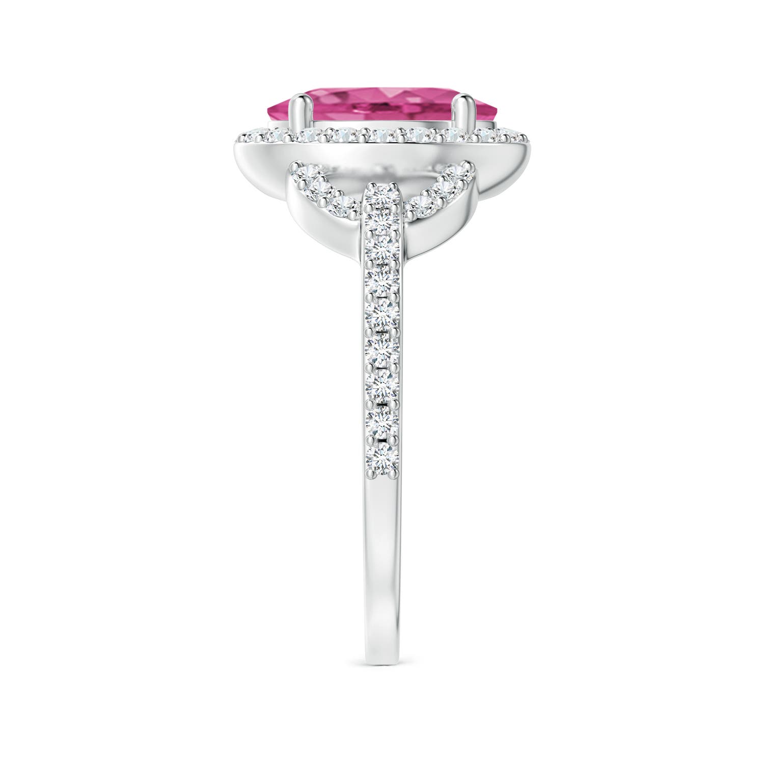 AAAA - Pink Sapphire / 2.39 CT / 14 KT White Gold