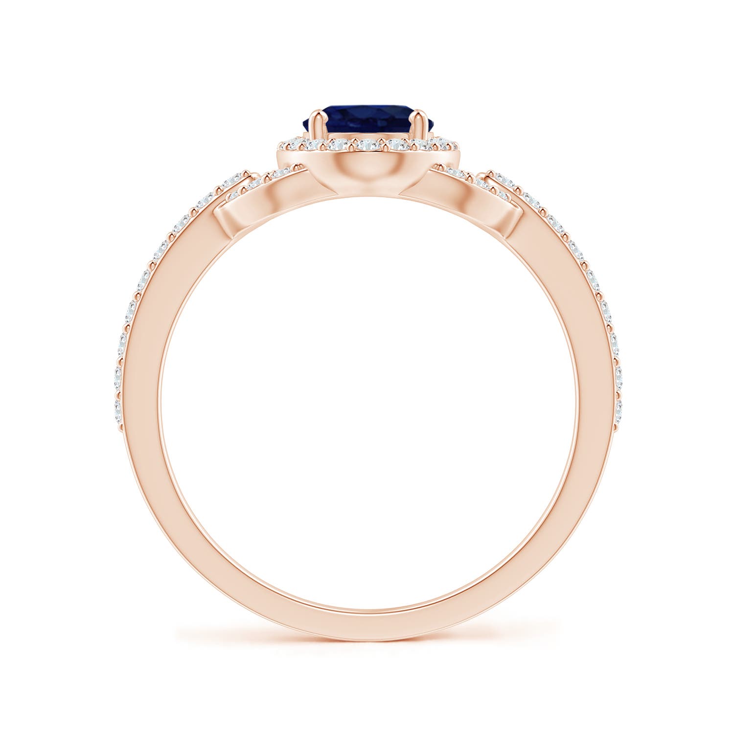 A - Blue Sapphire / 1.19 CT / 14 KT Rose Gold