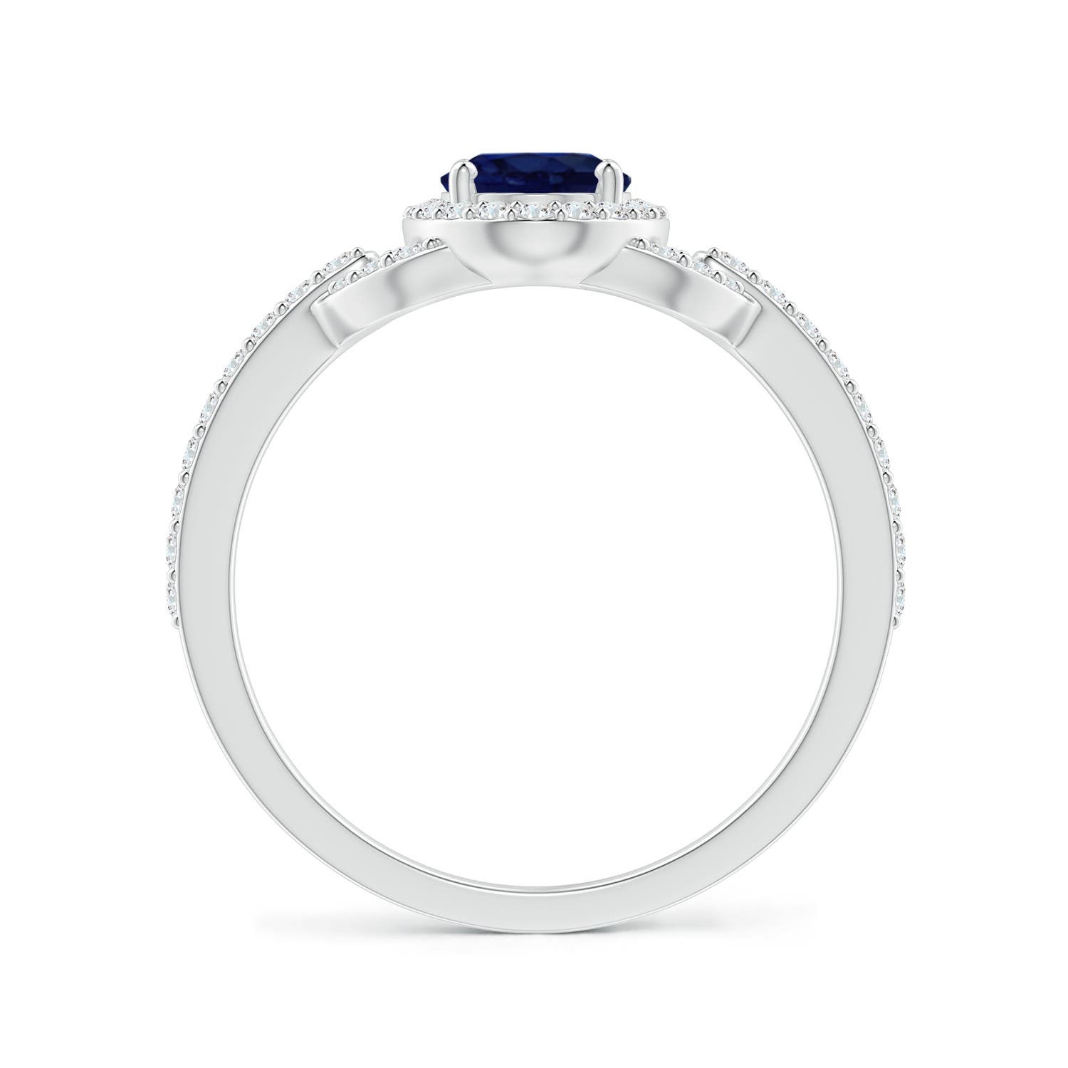 A - Blue Sapphire / 1.19 CT / 14 KT White Gold