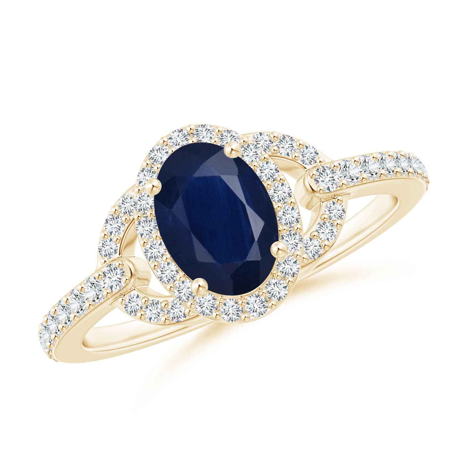 A - Blue Sapphire / 1.19 CT / 14 KT Yellow Gold