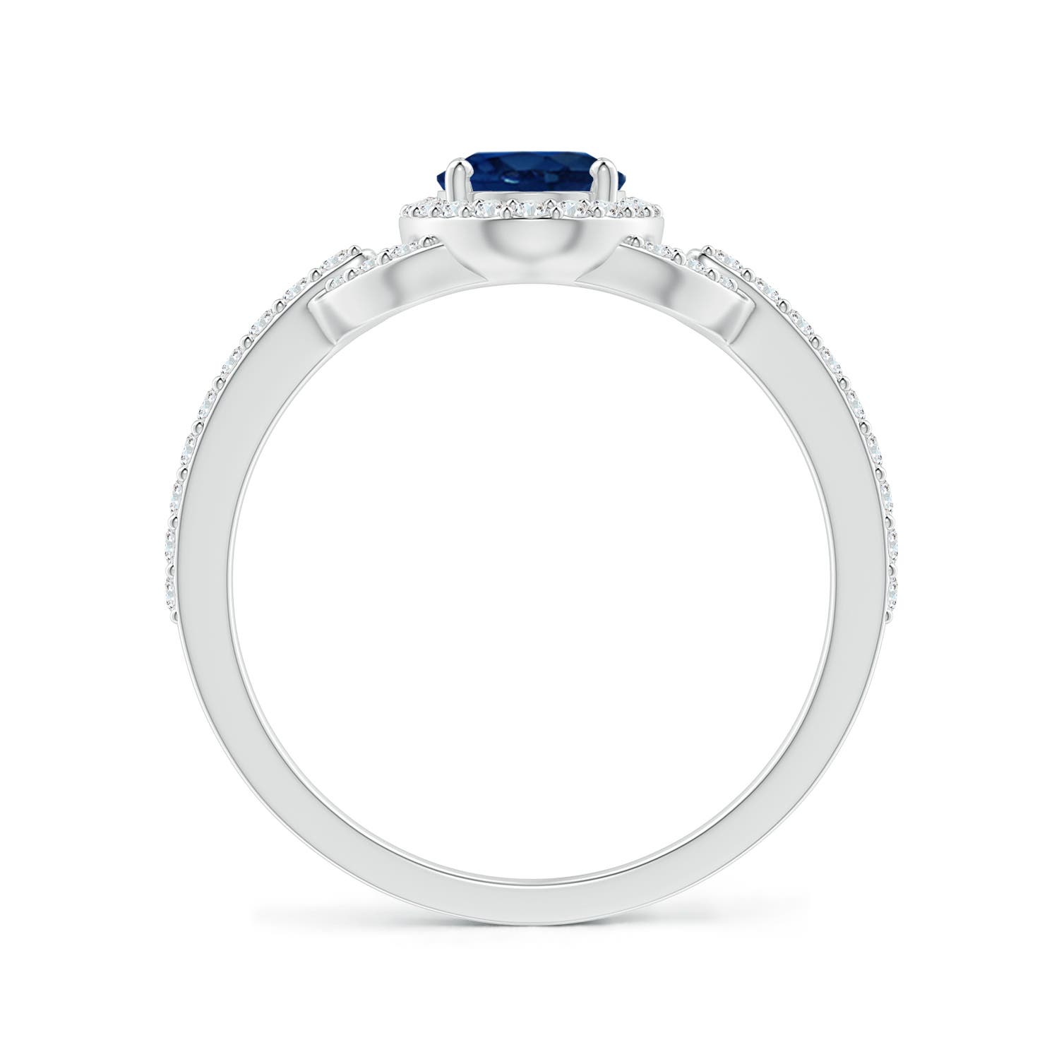 AA - Blue Sapphire / 1.19 CT / 14 KT White Gold