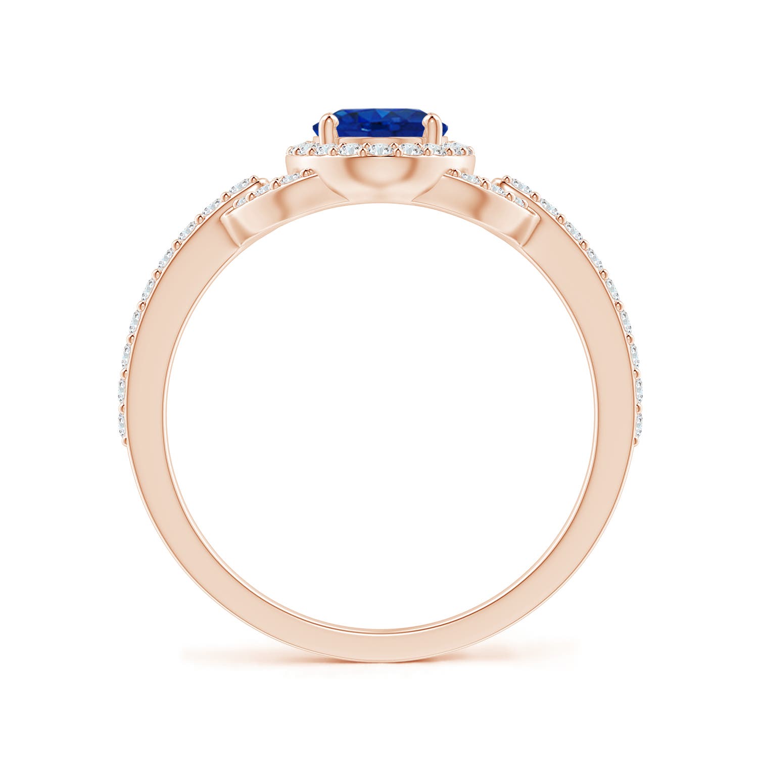 AAA - Blue Sapphire / 1.19 CT / 14 KT Rose Gold