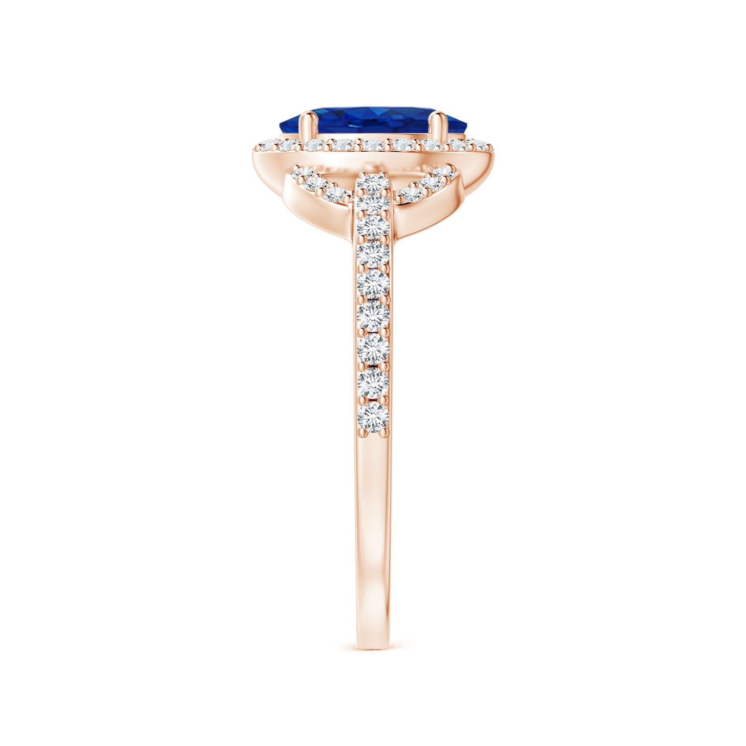 AAA - Blue Sapphire / 1.19 CT / 14 KT Rose Gold