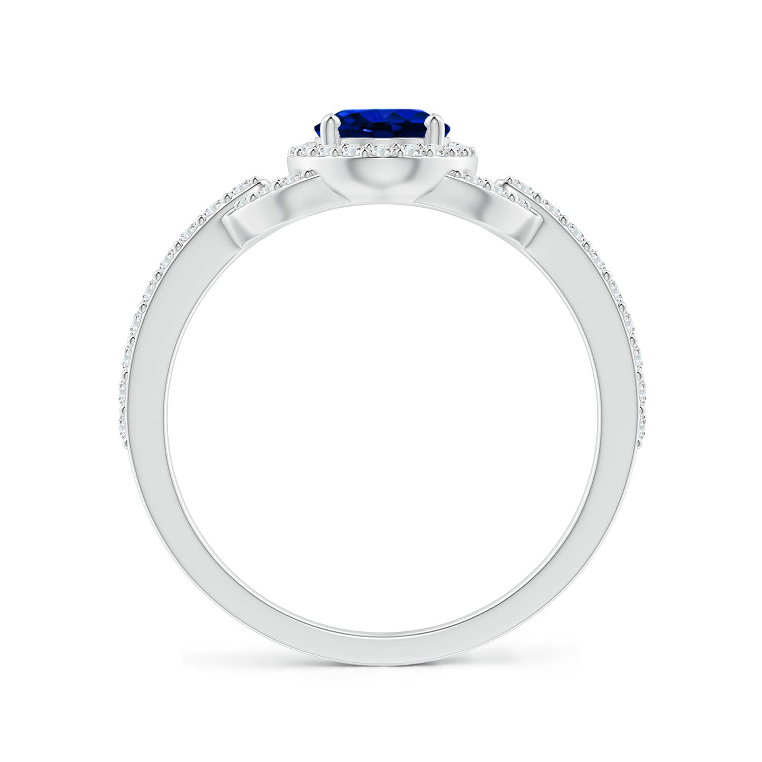 AAAA - Blue Sapphire / 1.19 CT / 14 KT White Gold