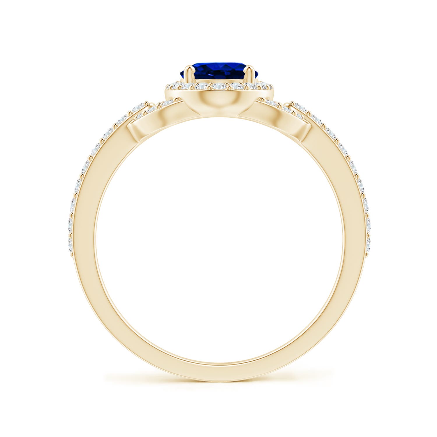 AAAA - Blue Sapphire / 1.19 CT / 14 KT Yellow Gold