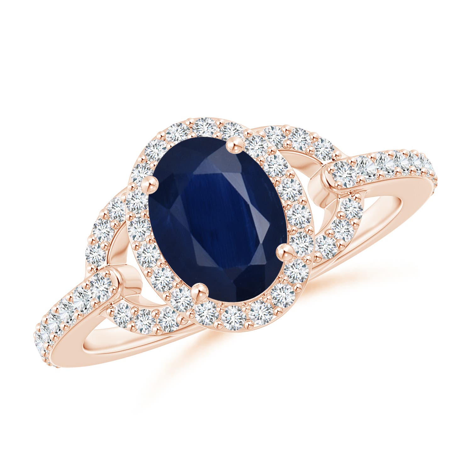 A - Blue Sapphire / 1.92 CT / 14 KT Rose Gold