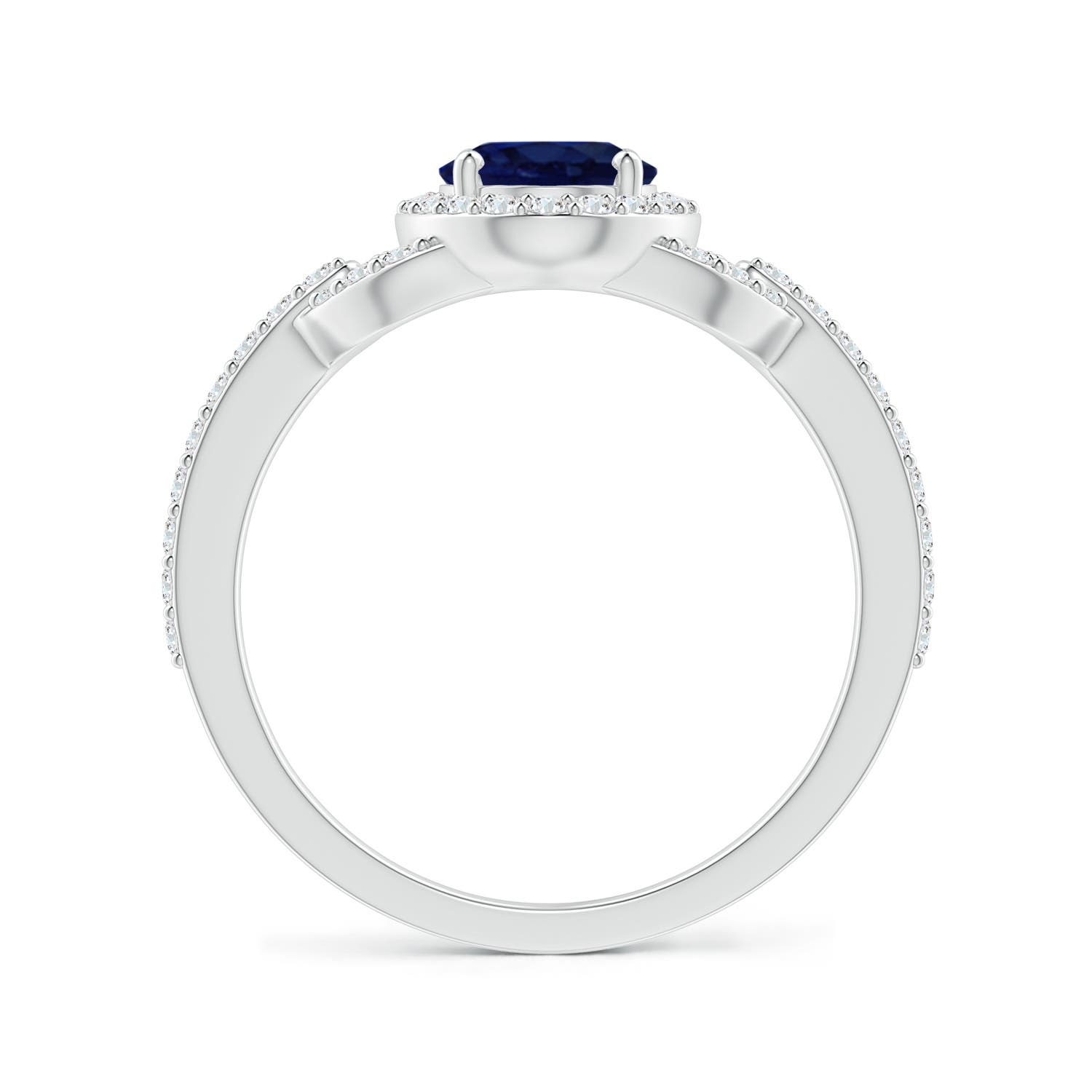 A - Blue Sapphire / 1.92 CT / 14 KT White Gold